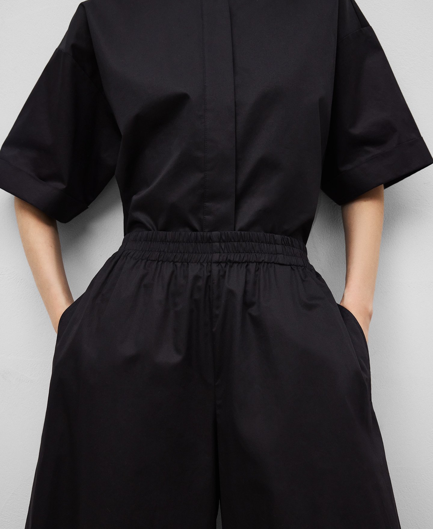 Cotton wide leg trousers woman image number 3