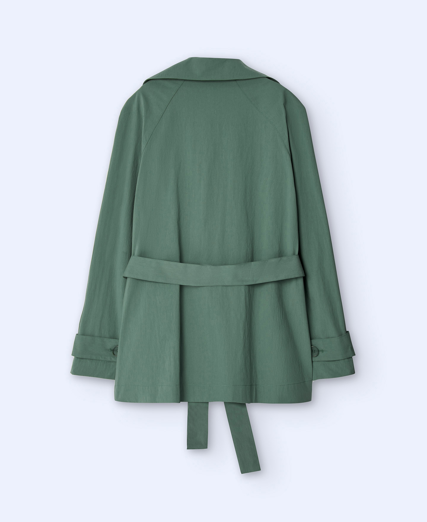 Gabardina corta en algodón y nailon image number 3