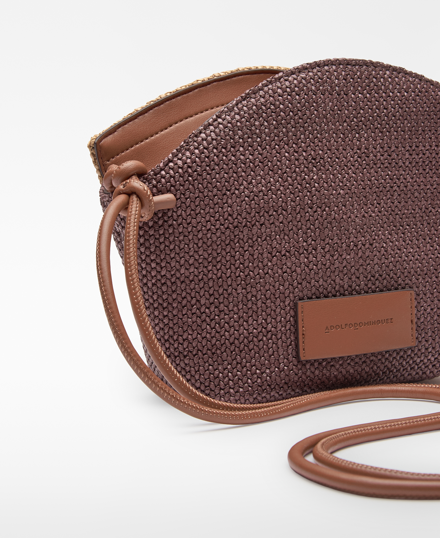 Eclipse-Umh&auml;ngetasche, zweifarbig, mit Raffiastruktur image number 3