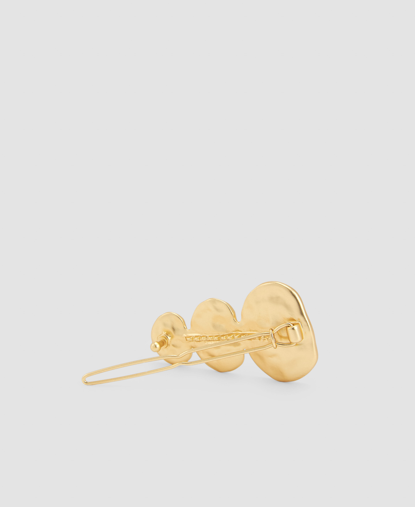 Zinc and iron Button hair clip image number 2