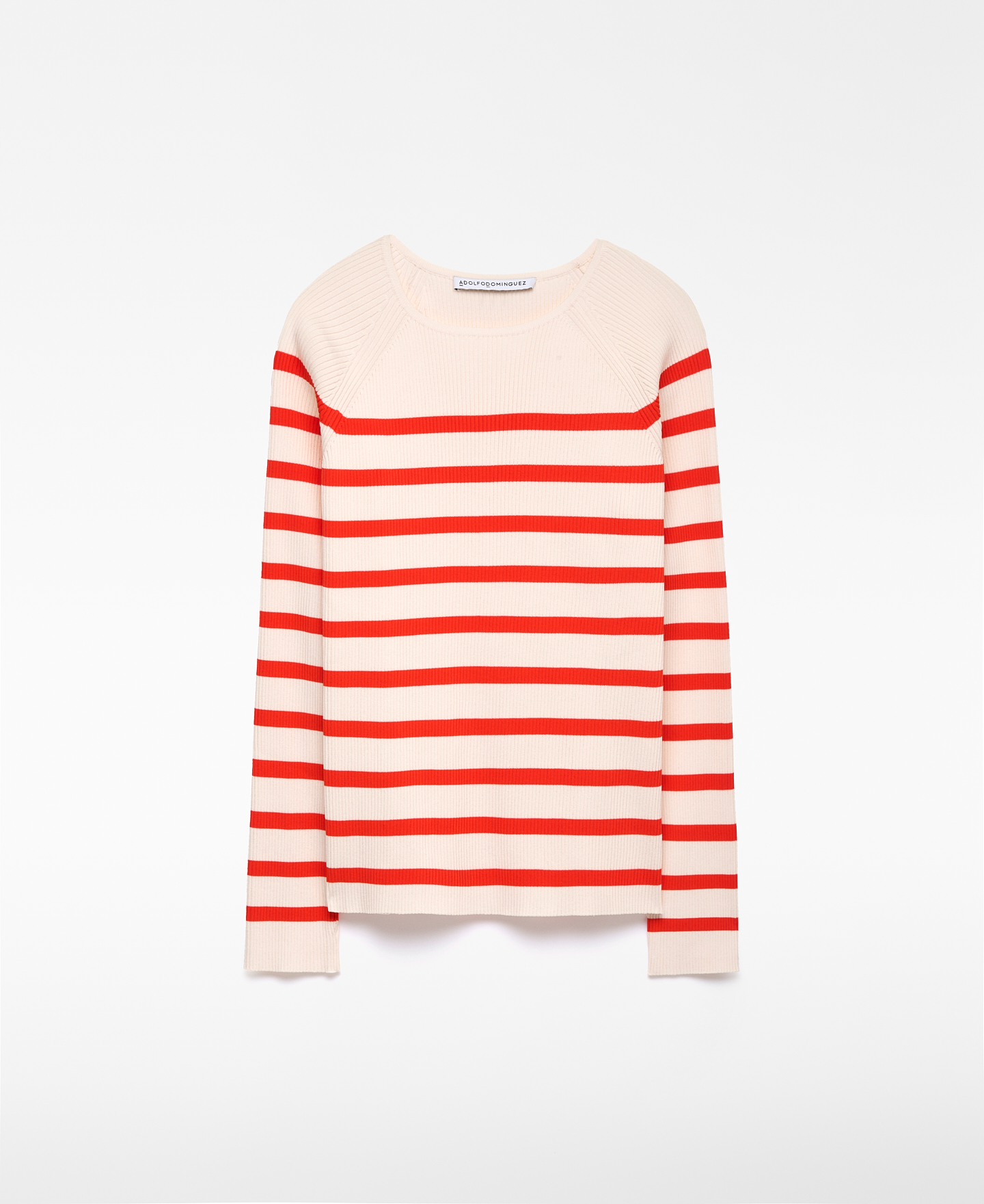 Striped ribbed sweater woman image number 4