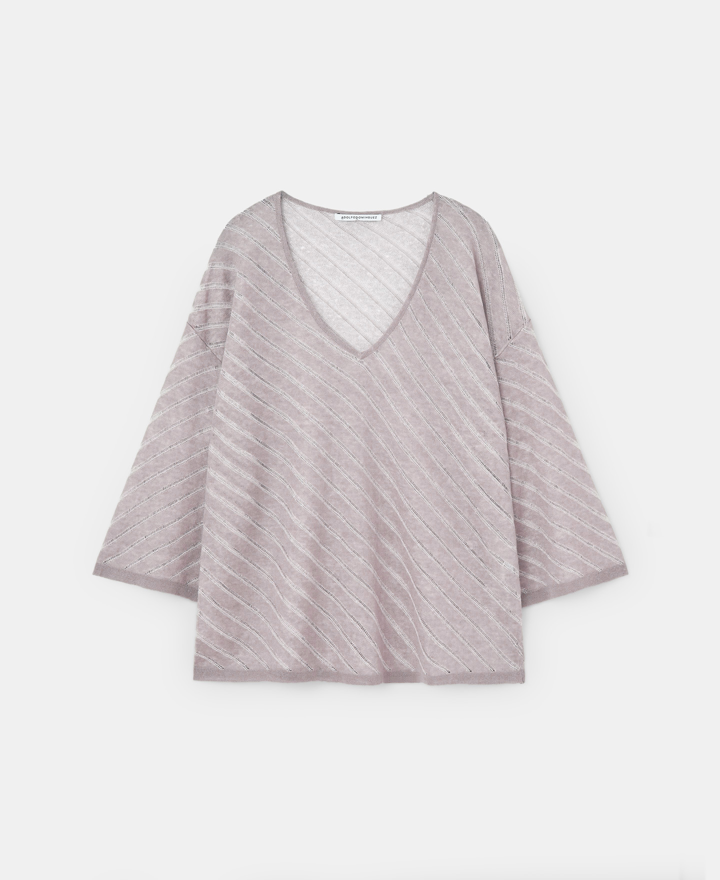 Jersey oversize semitransparente en lino image number 4
