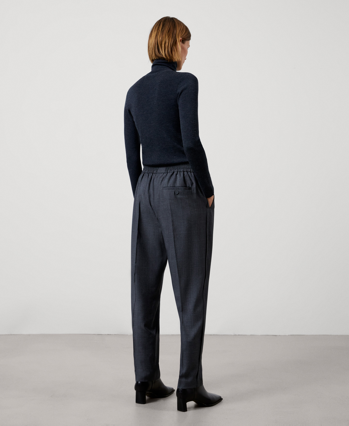 Straight cut dart trousers image number 2