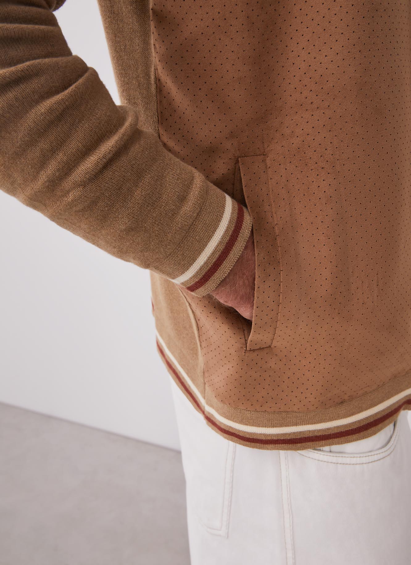 Cardigan with suedette front image number 3