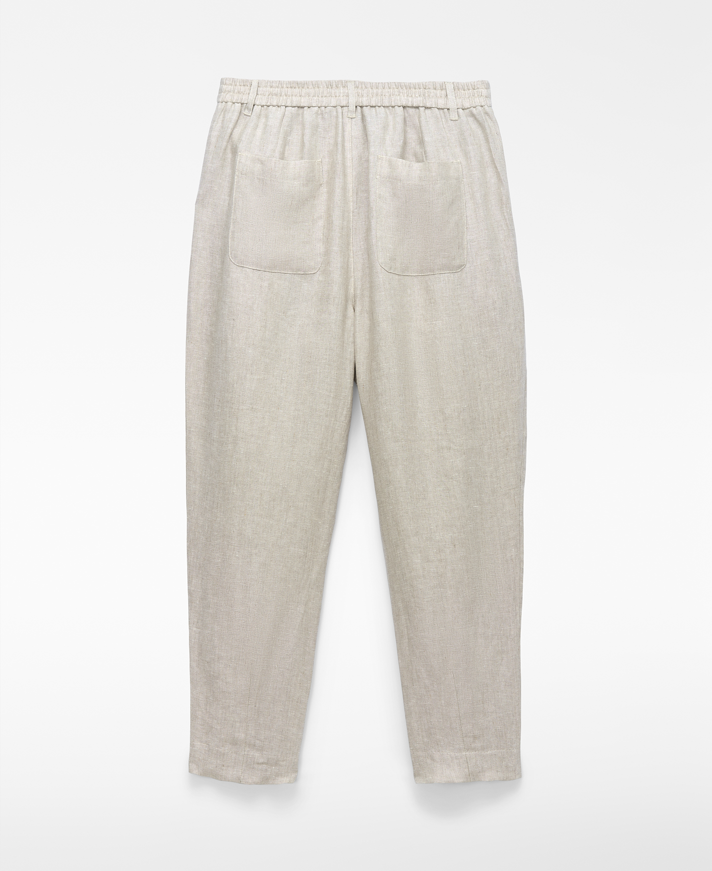 European linen semi-jogger trousers image number 5