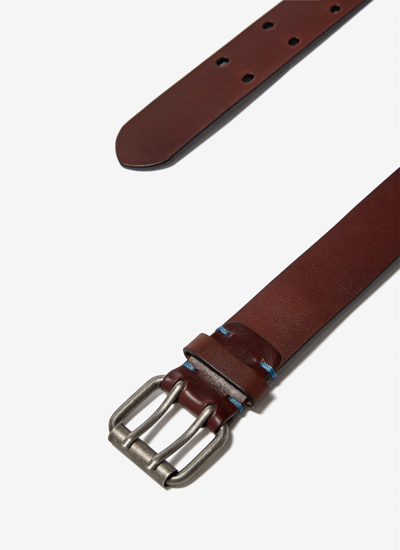 Leather belt with double pin buckle image number 1