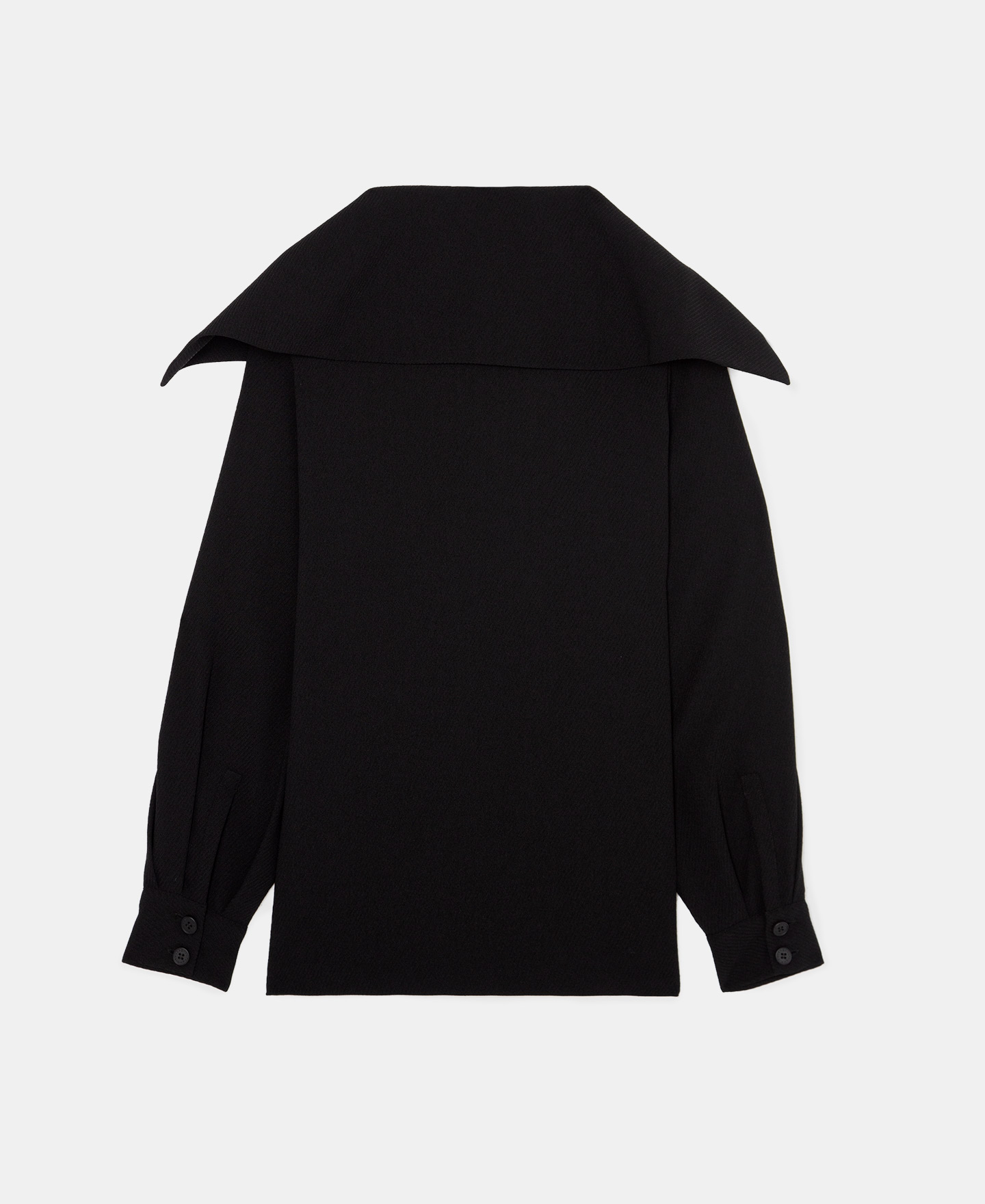 Shawl collar shirt with bat sleeves image number 5
