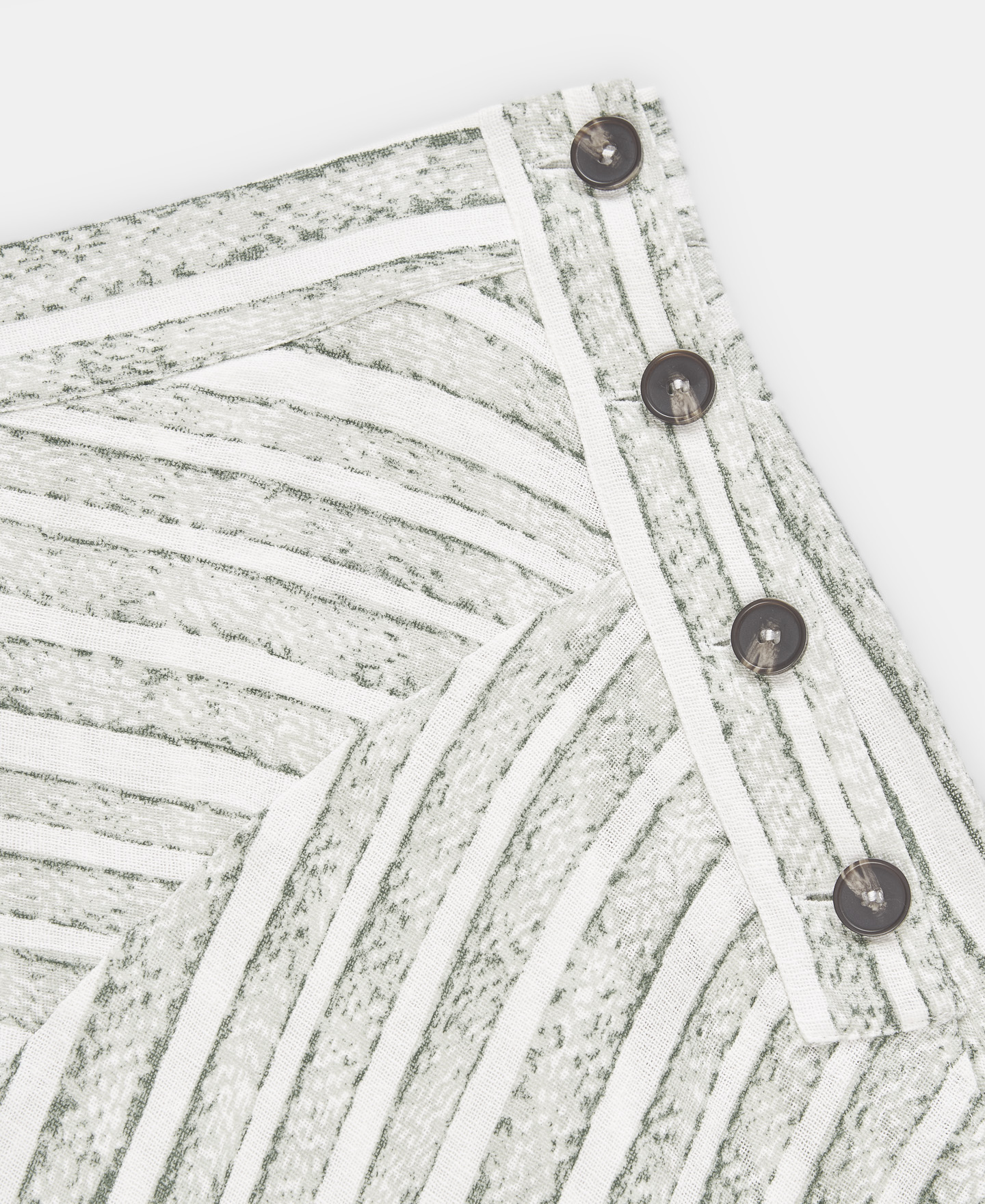 Linen and cotton striped skirt image number 6