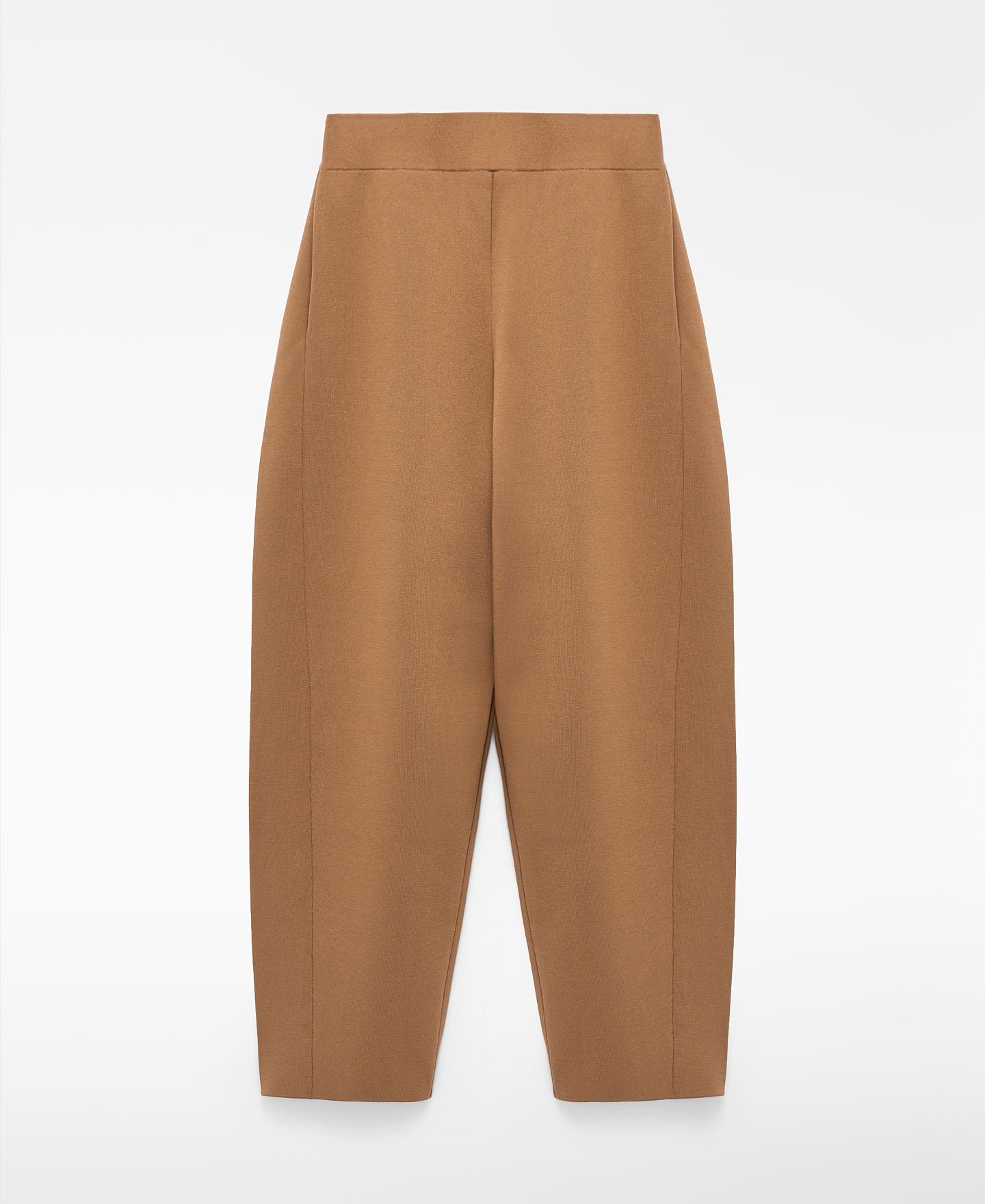 Knit barrel fit trousers image number 4