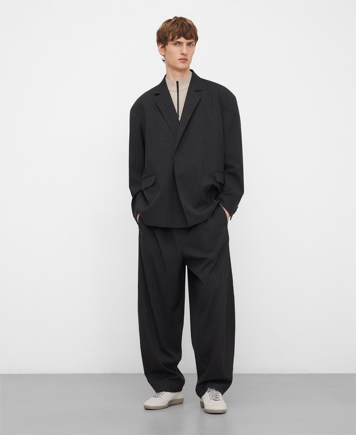 Camiseta crinkle cremallera image number 1