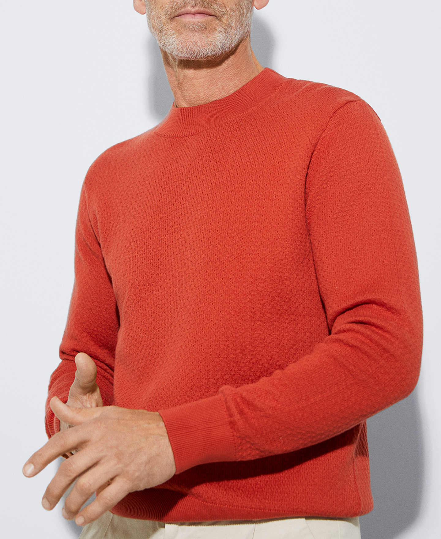Cotton knit sweater image number 0