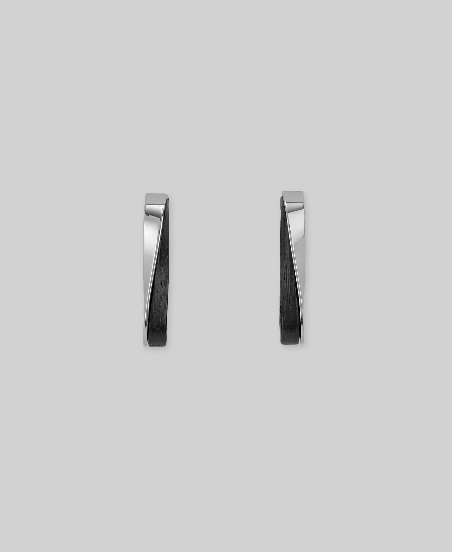 Aros rectangulares madera y metal mujer image number 0