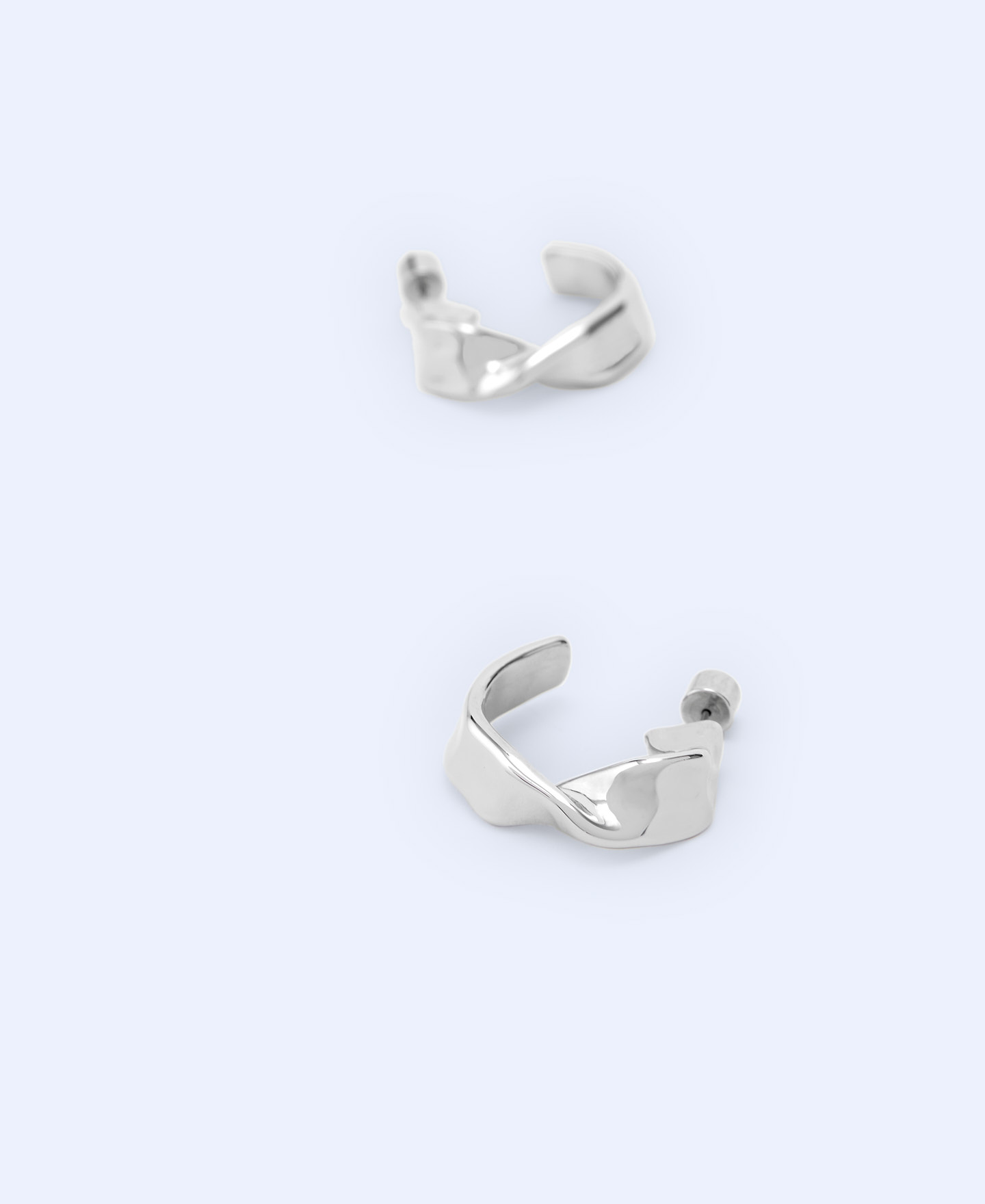 Brass Torsion motif hoops image number 2