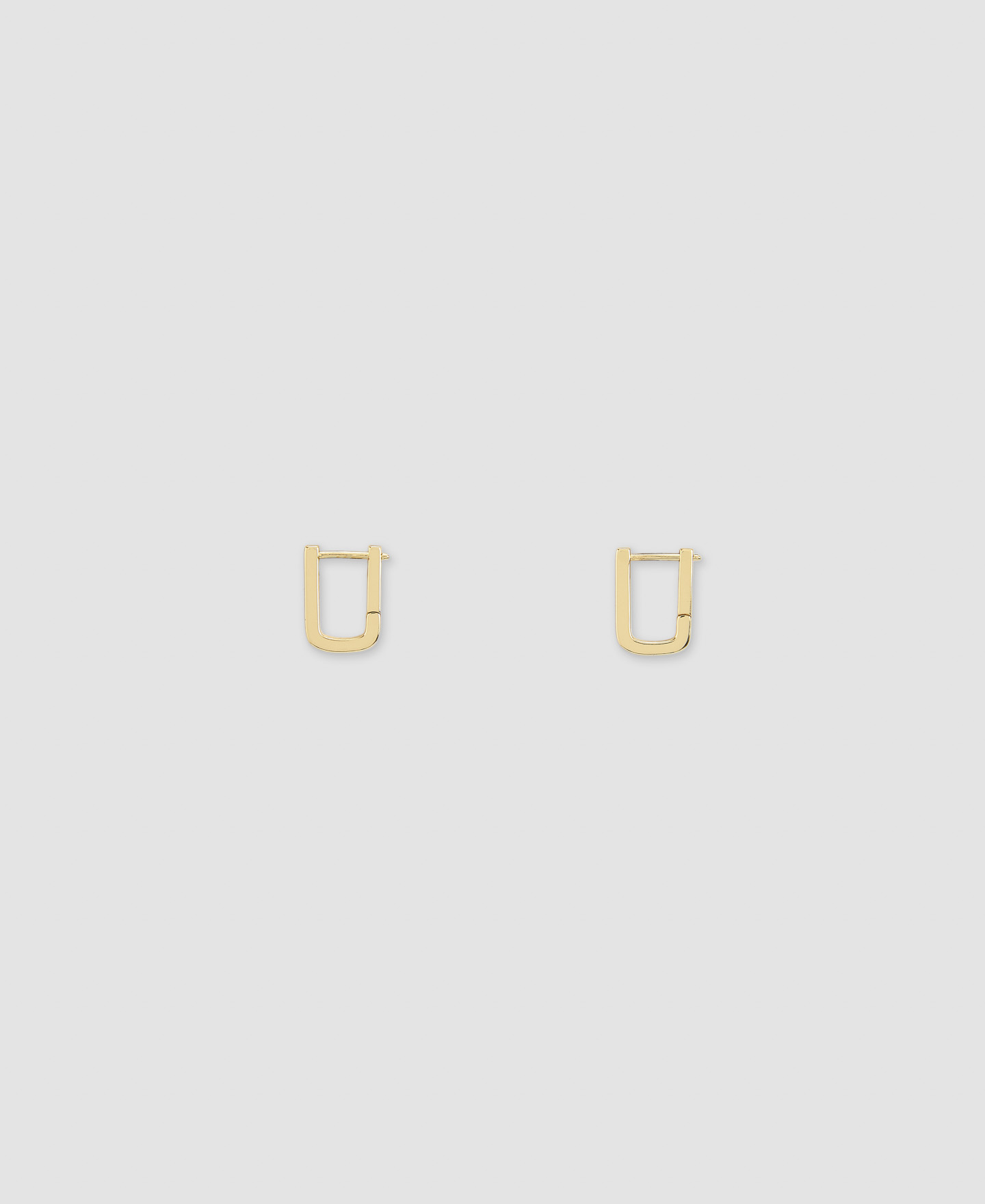 Basic quadrangular silver earring image number 0