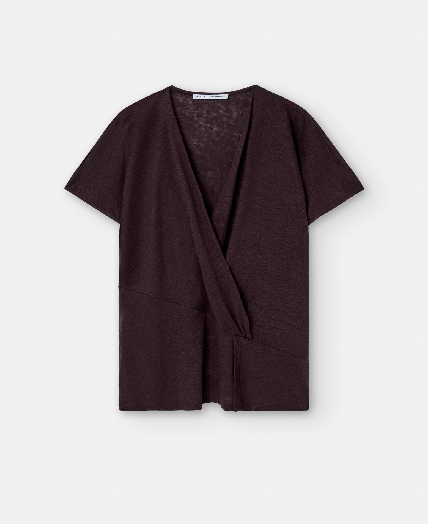 Linen V-neck T-shirt image number 0