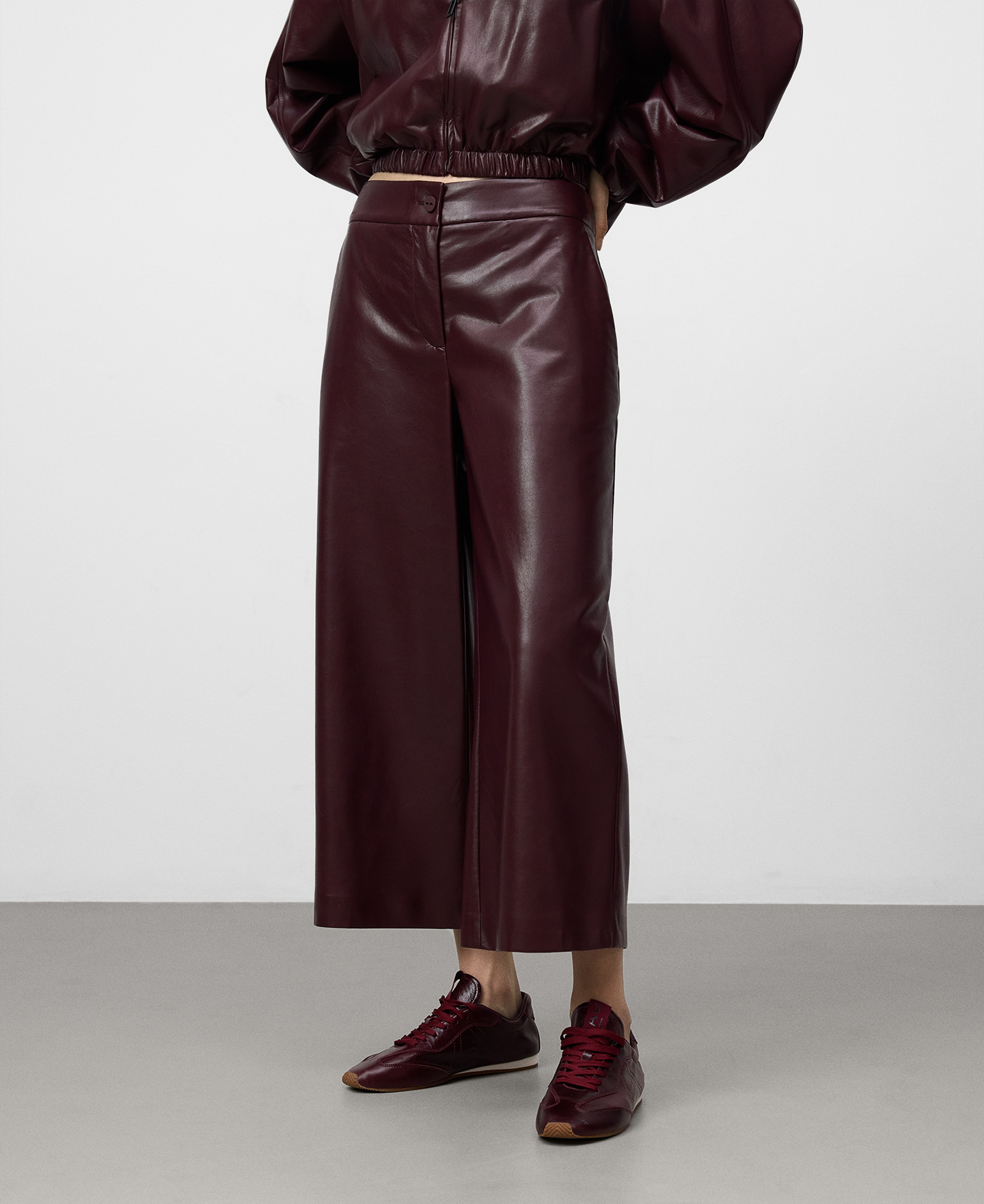 Non-Leather culotte trousers woman image number 0
