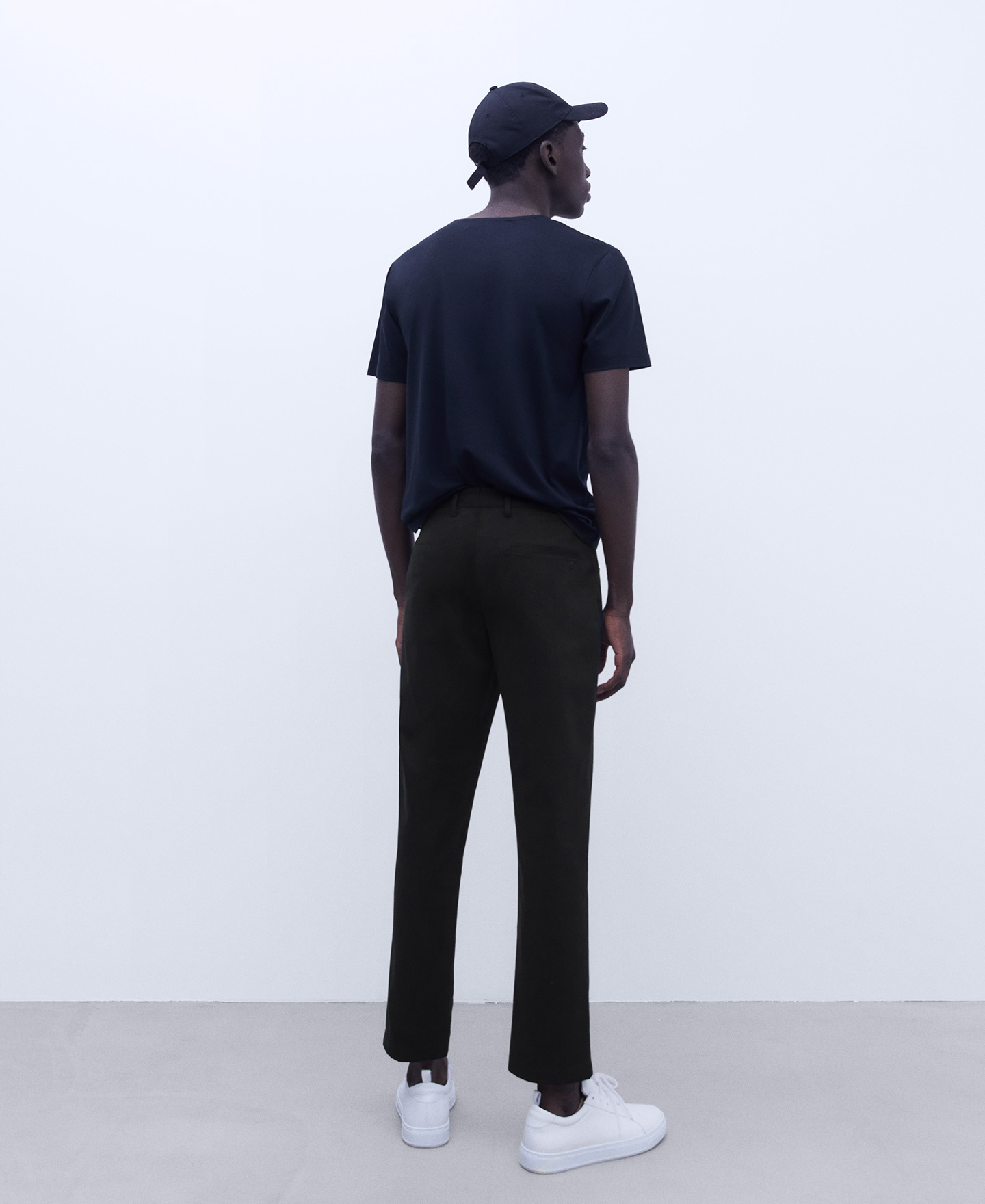 Cotton twill slim fit chino trousers image number 2