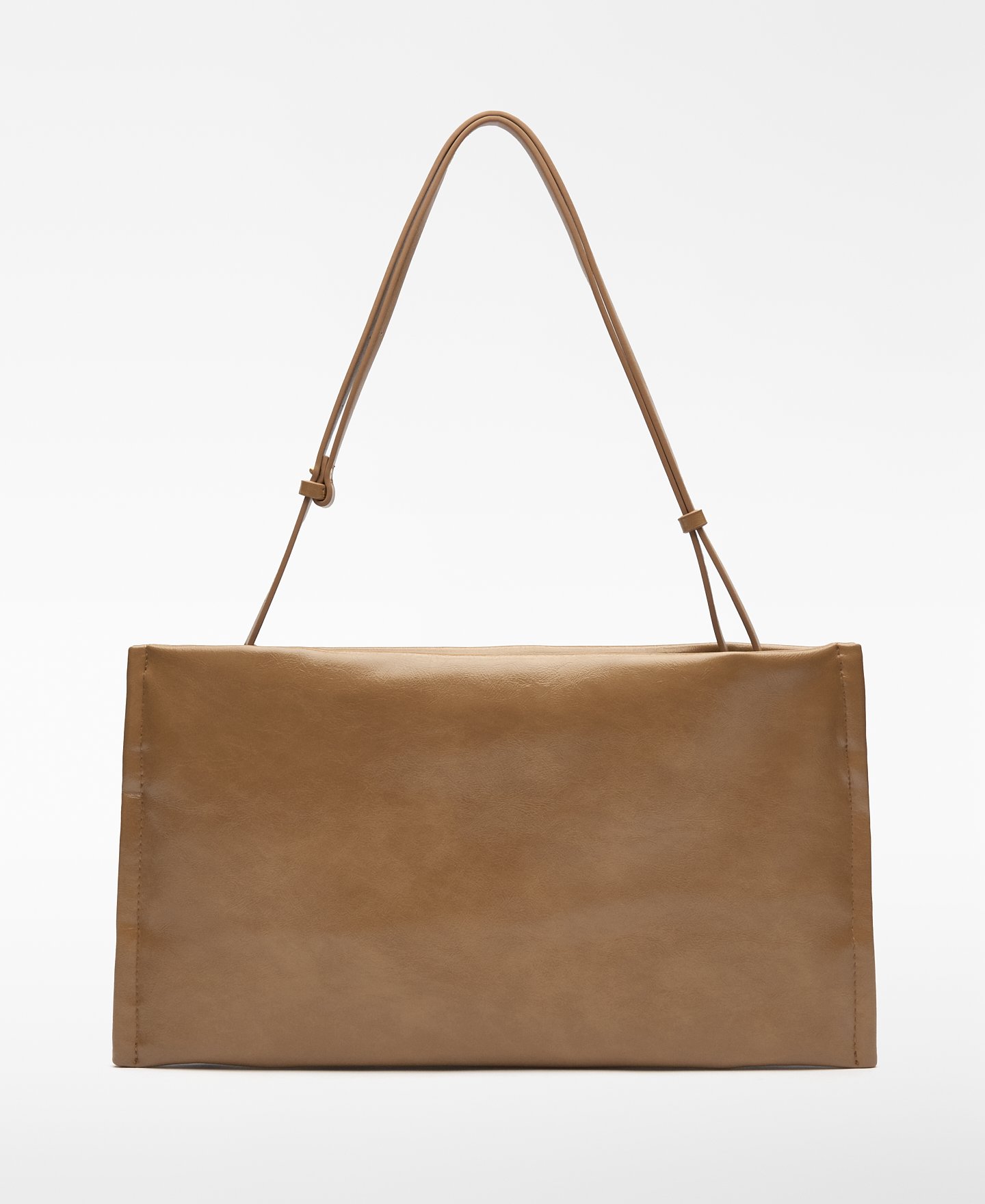 Leather-Non-Leather padded clutch woman image number 1