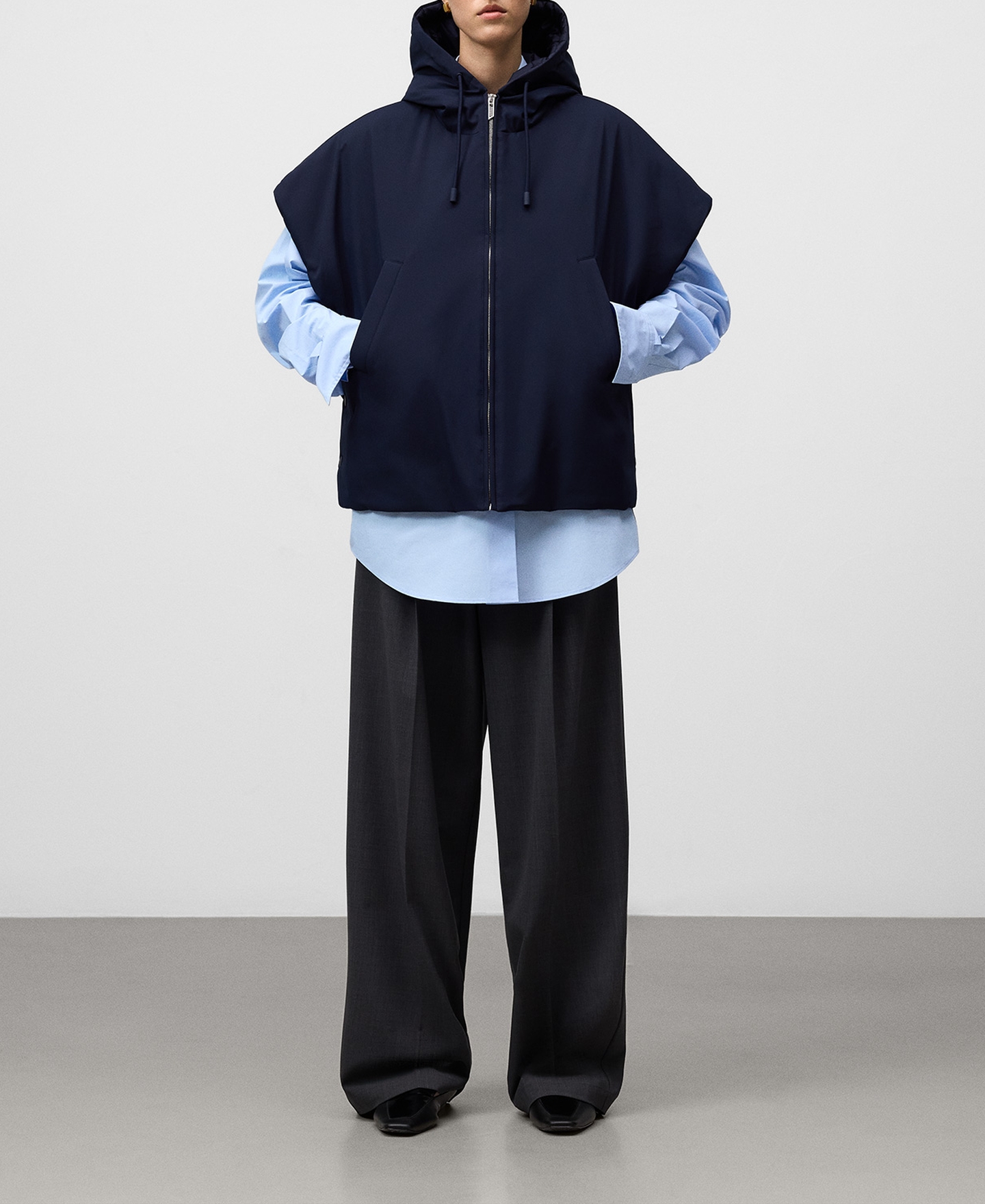 Padded vest with hood image number 1