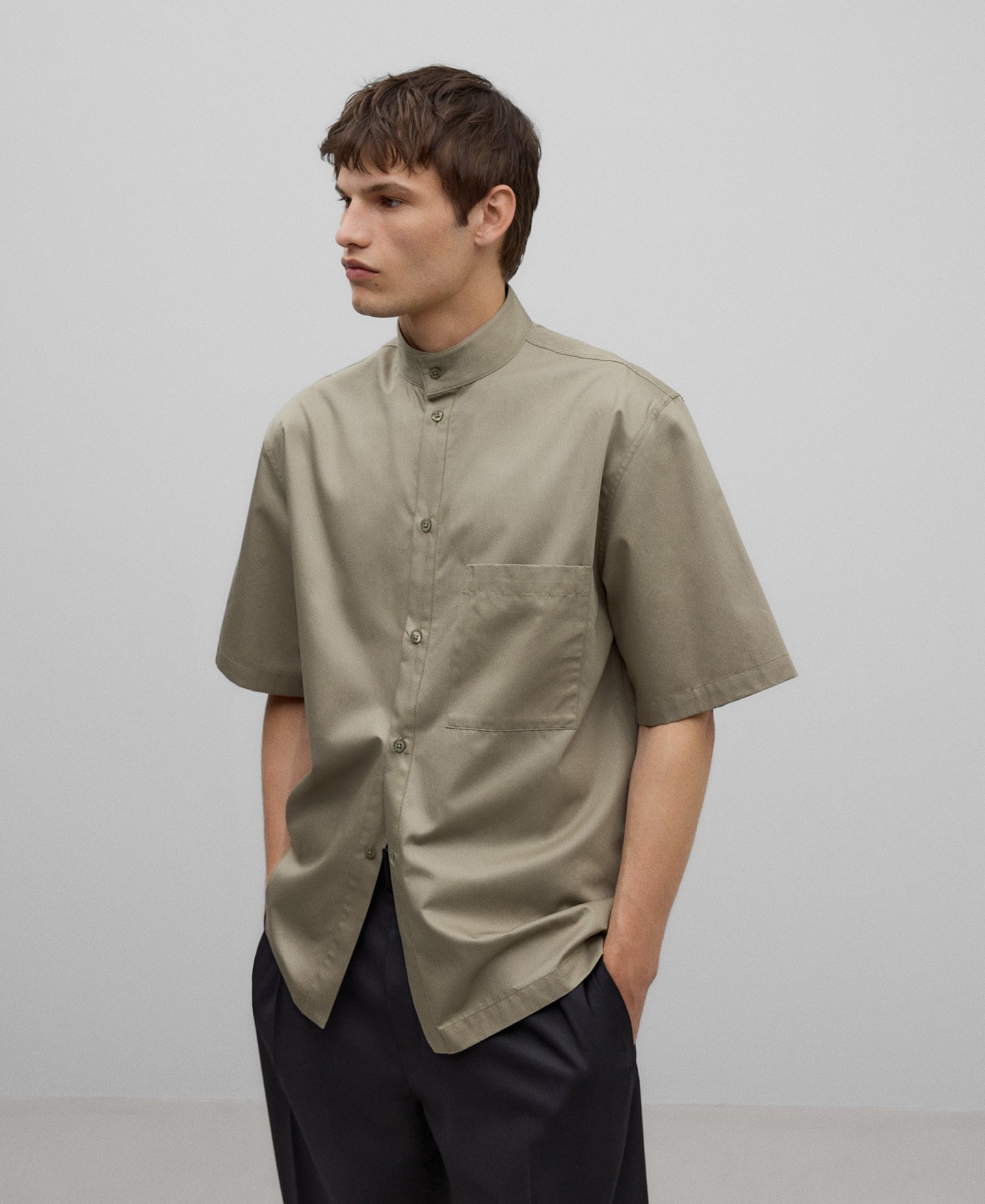 Chemise à manches courtes en coton pour homme image number 0