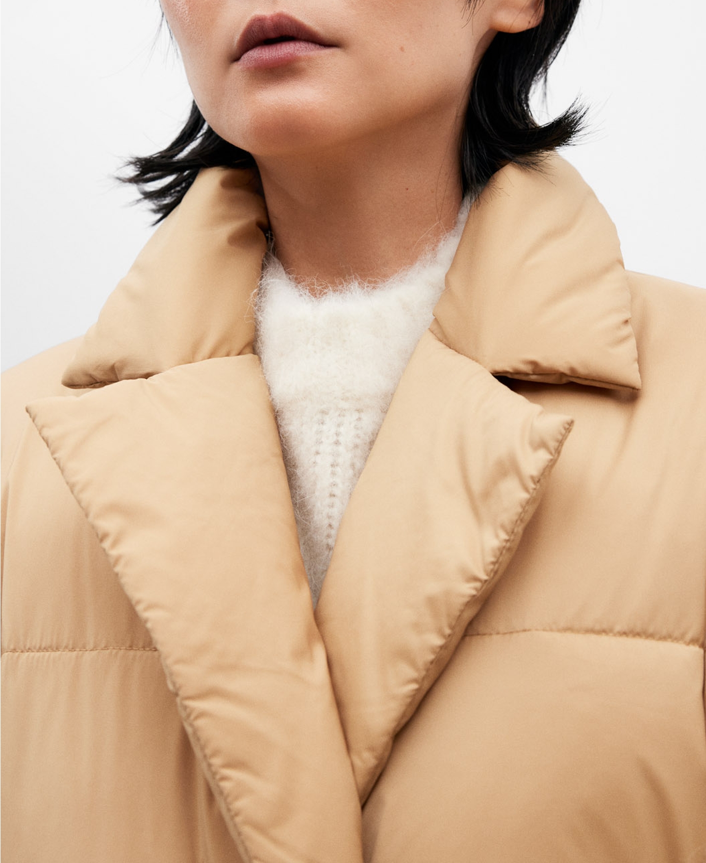 Long padded waistcoat for women image number 3