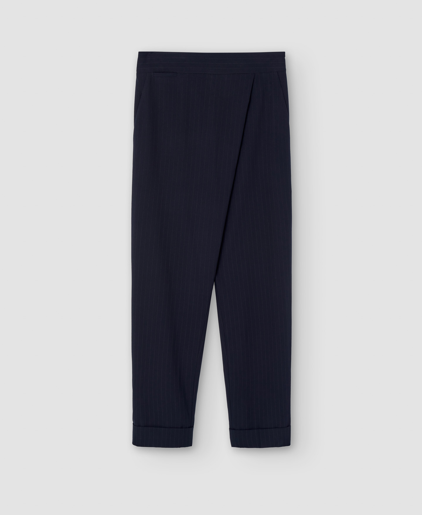 Asymmetric straight trousers image number 4