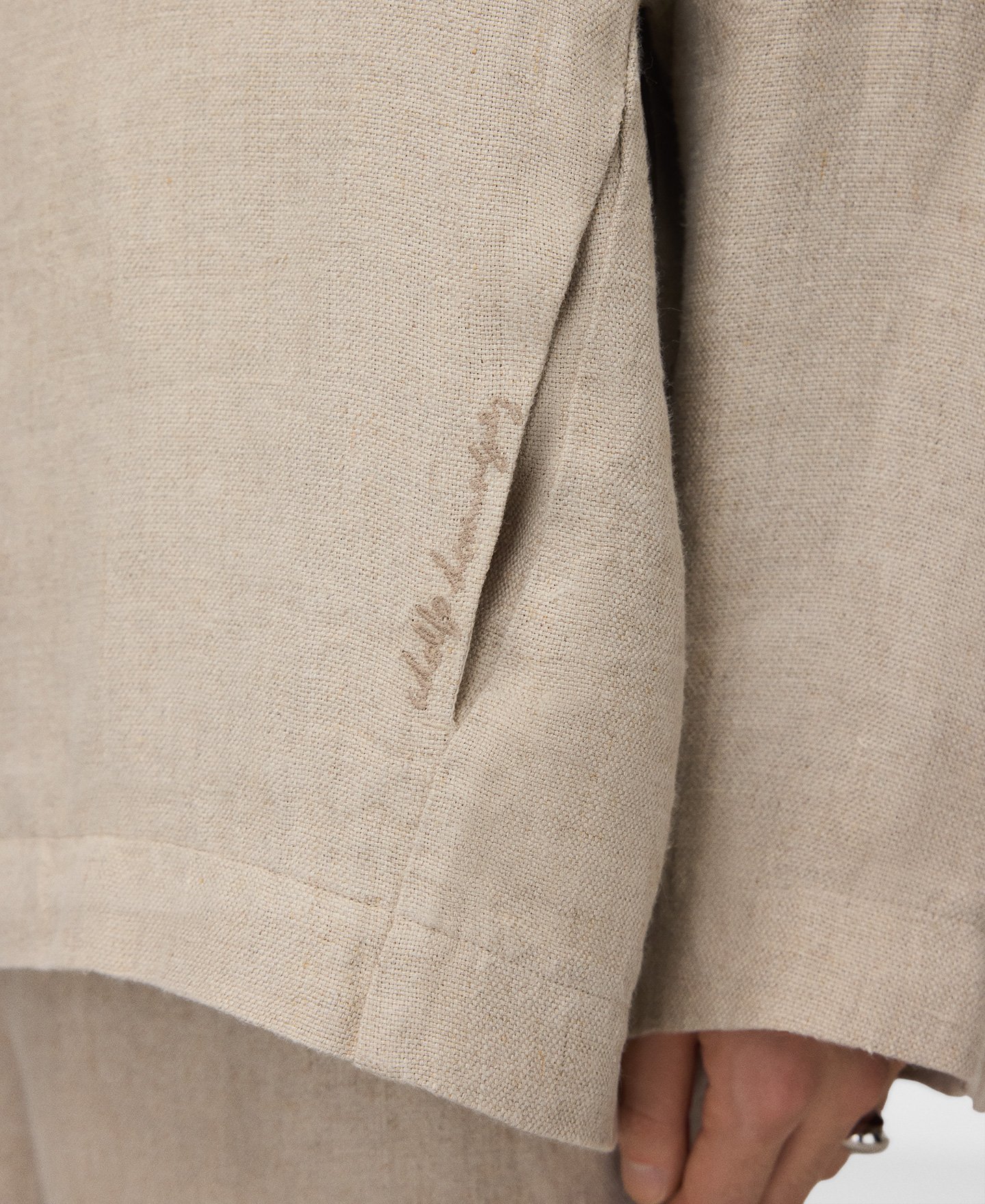 European linen wrap kimono jacket image number 3