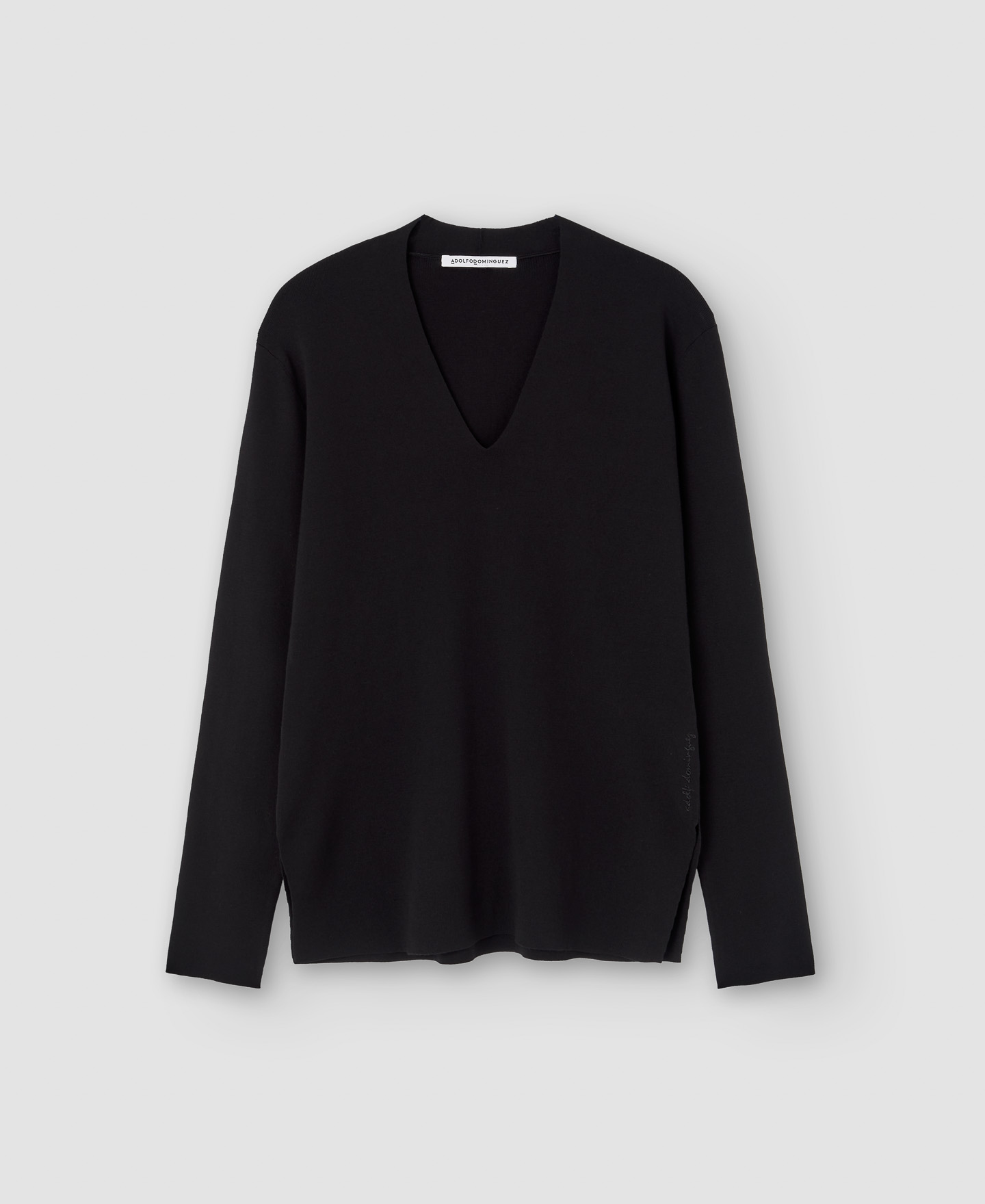 V-neck viscose sweater image number 4