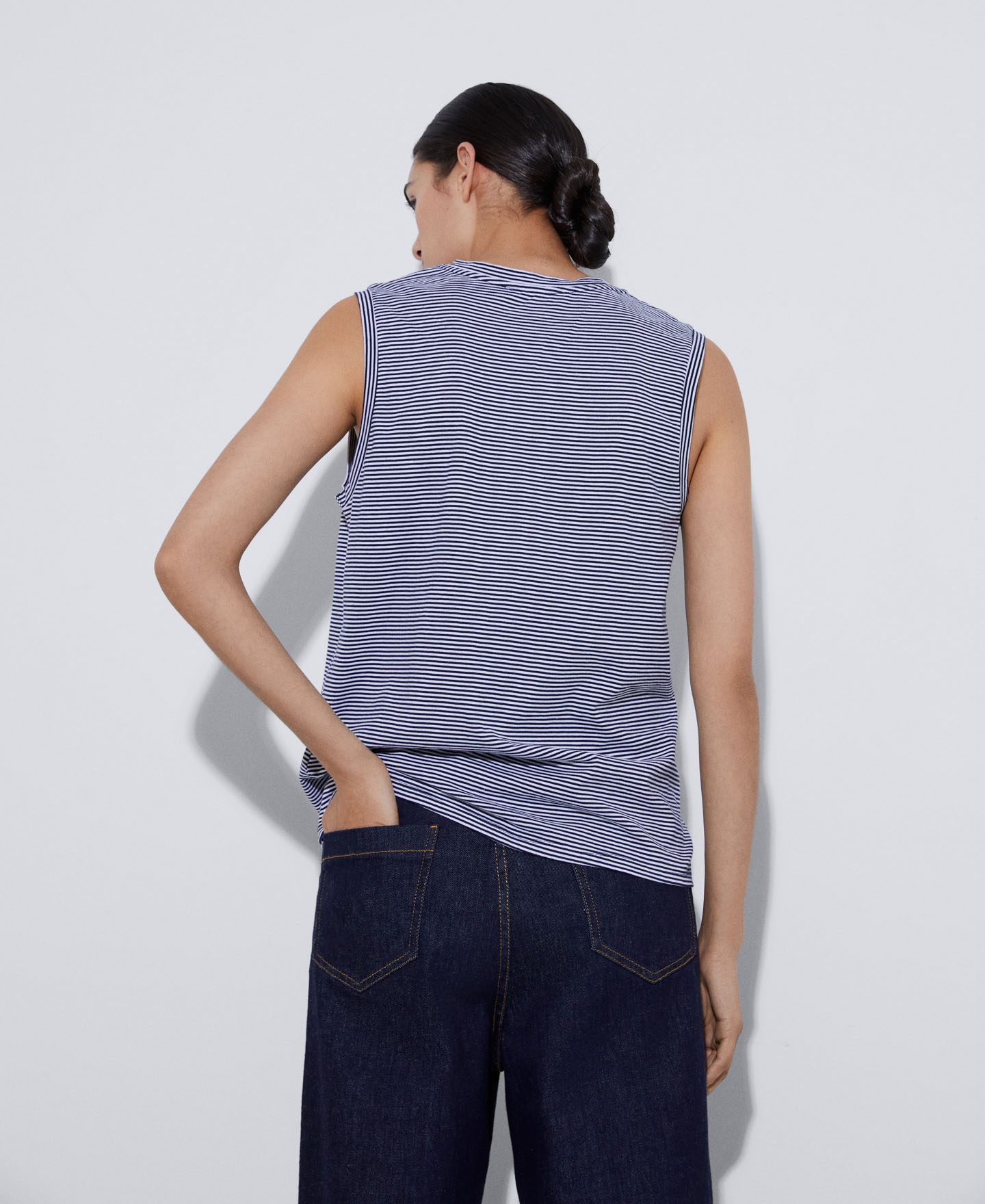 Organic cotton striped top image number 2