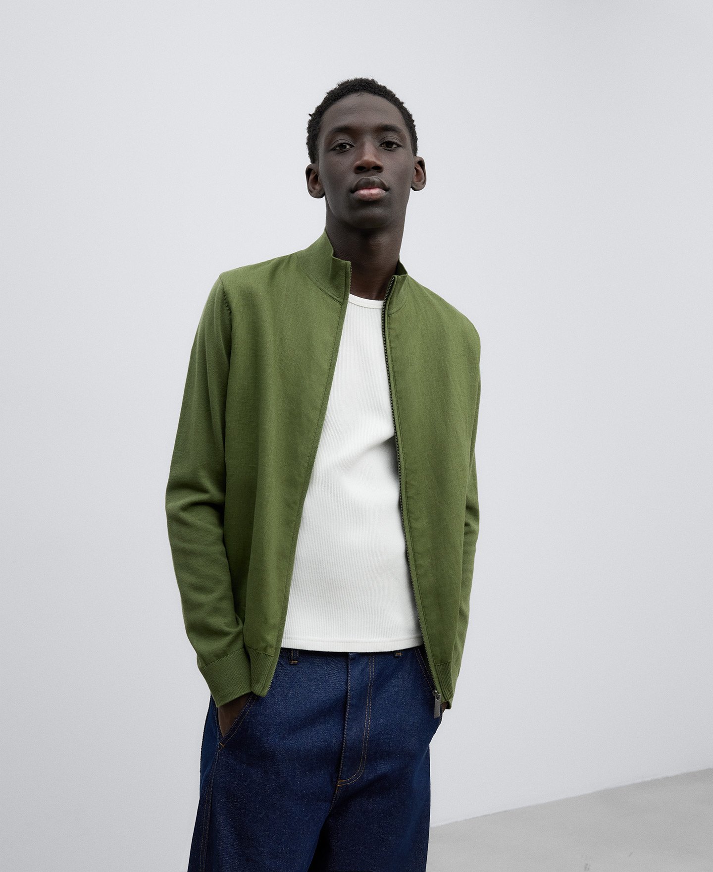 Linen and cotton jacket man image number 0