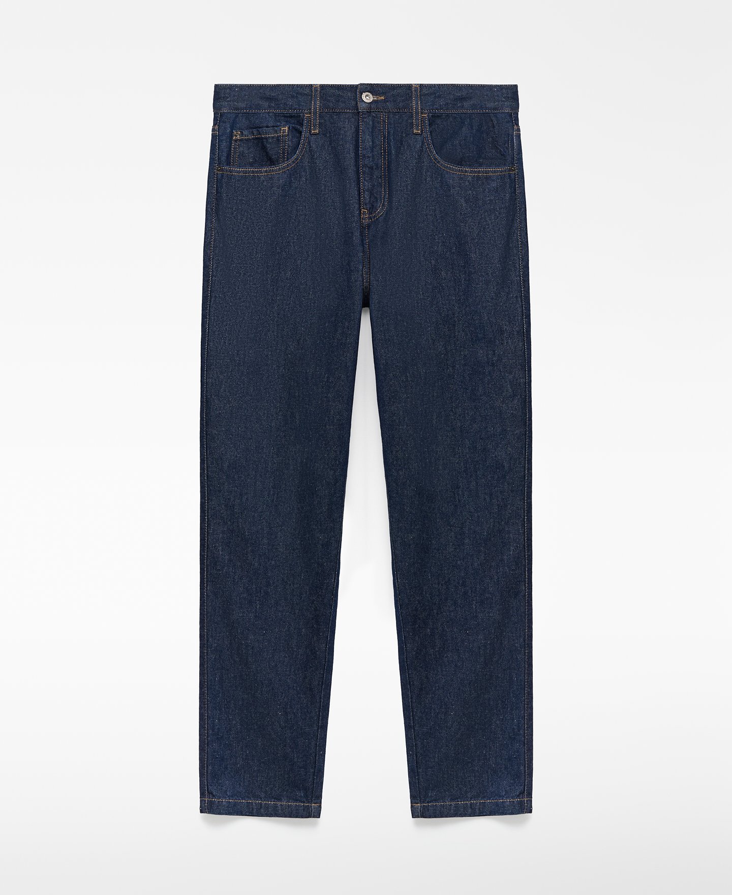 Regular fit denim trousers man image number 4