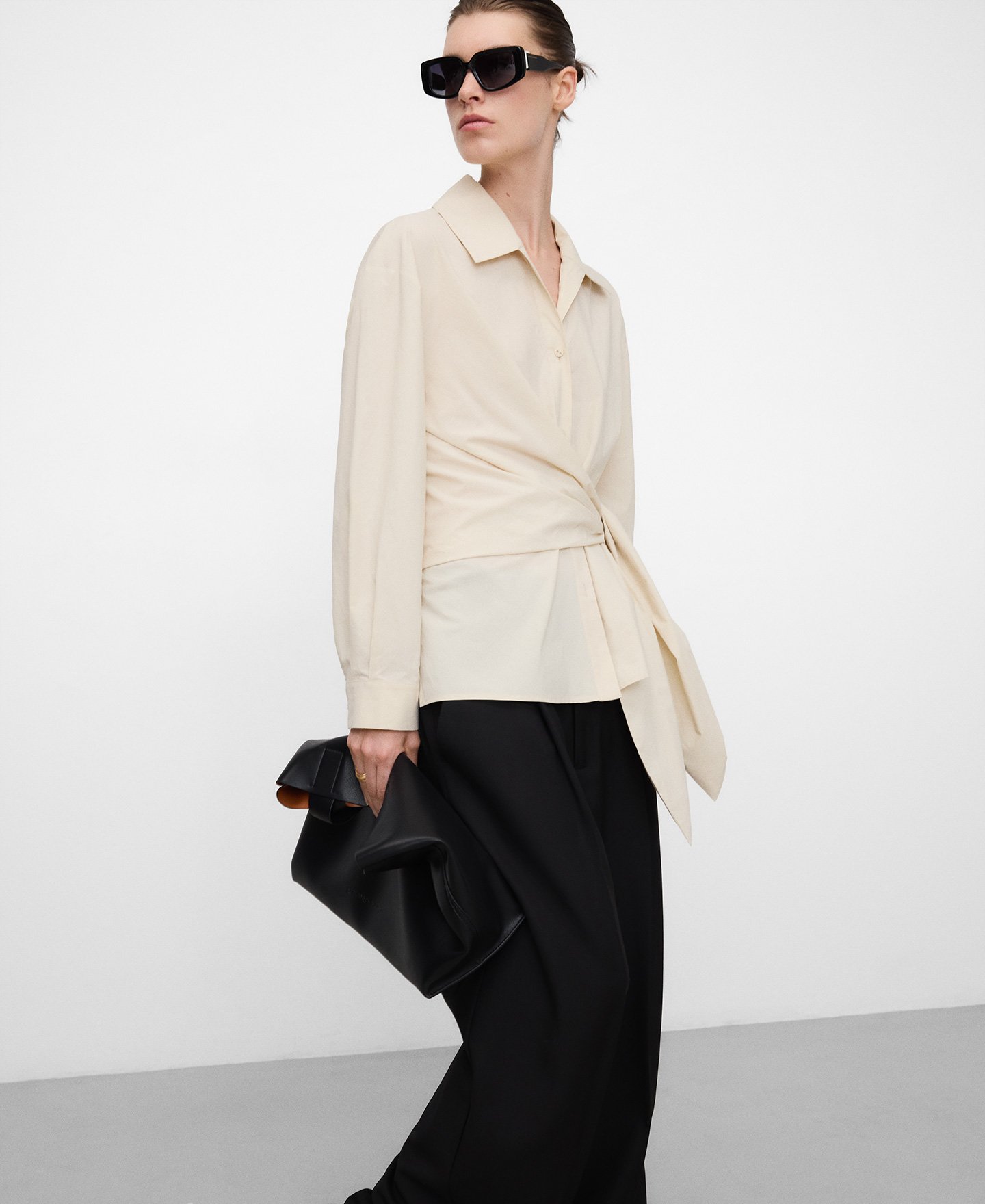 Camisa nudo lateral algod&oacute;n image number 0