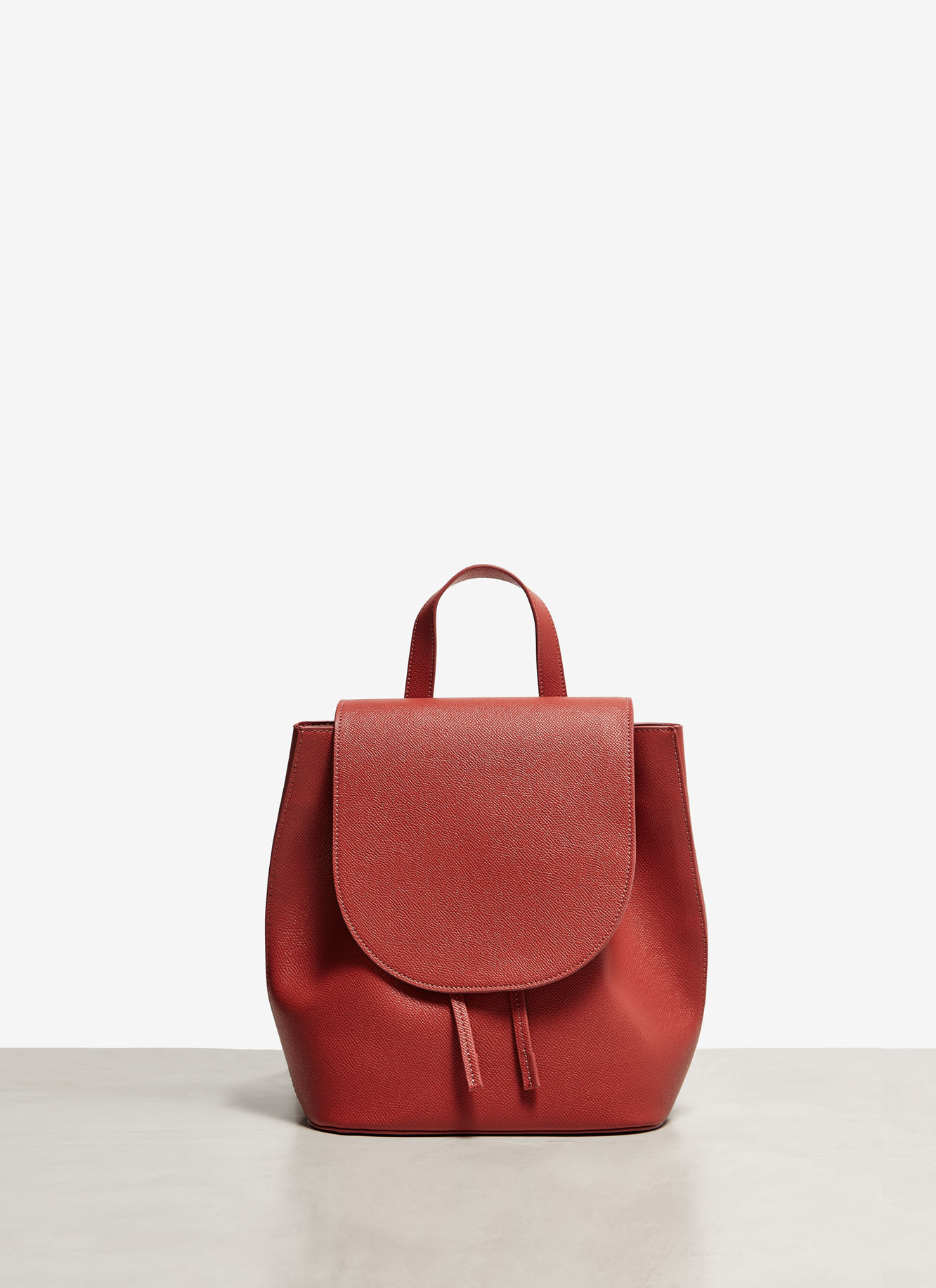 Faux saffiano backpack image number 4