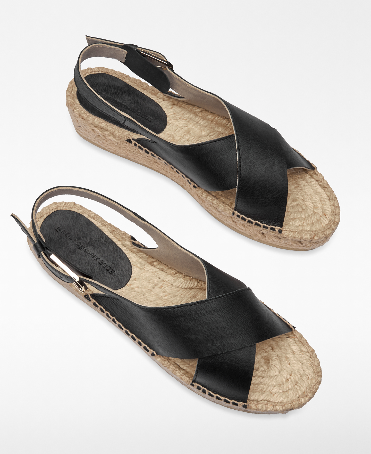 Platform leather sandal woman image number 1