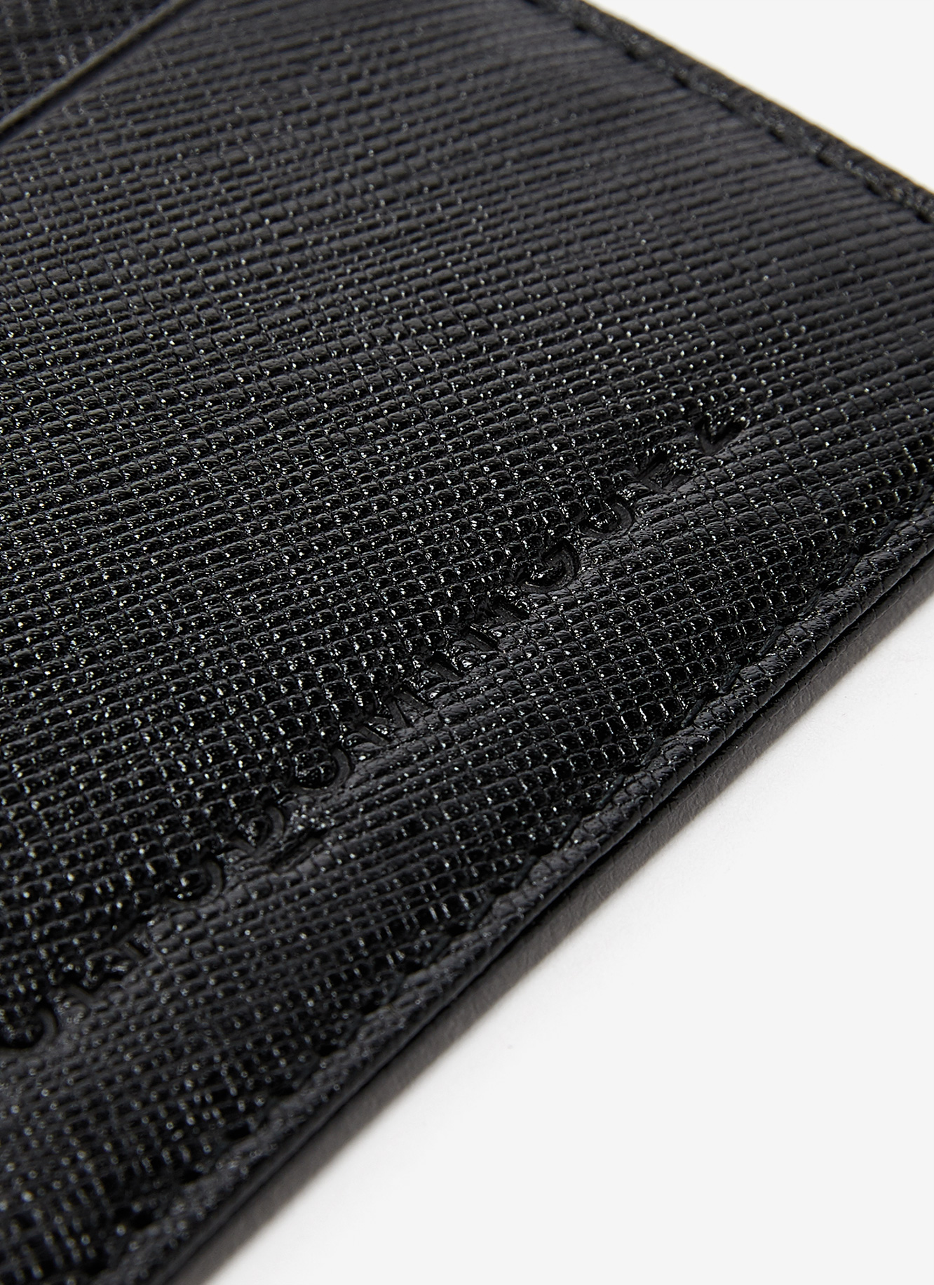Saffiano leather rectangular card holder image number 3