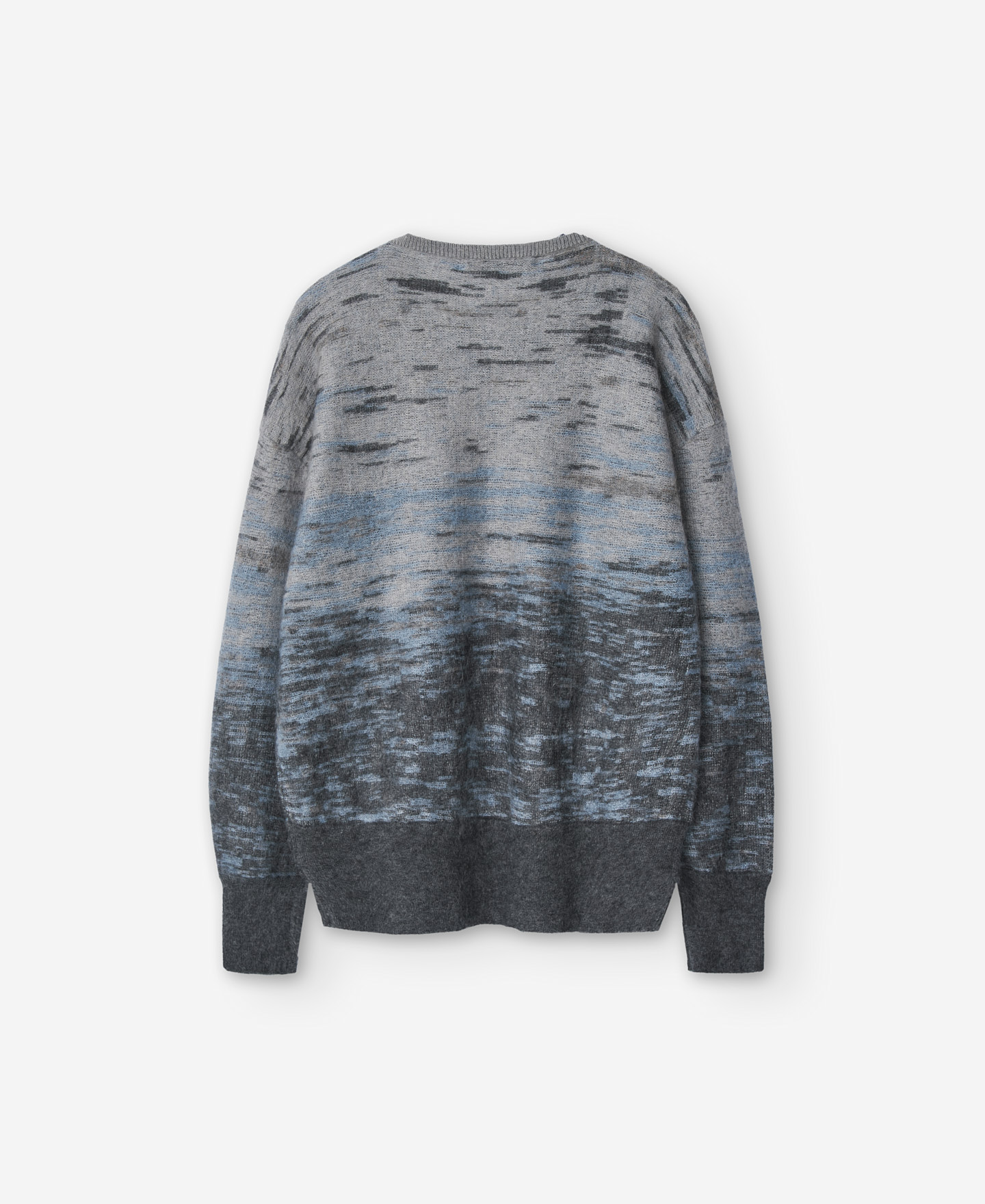 Grey melange mohair sweater for women image number 5