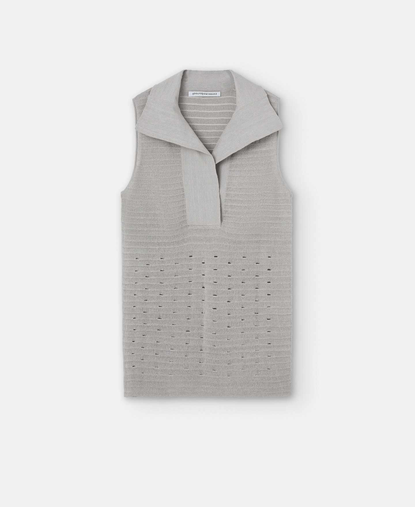 Linen knitted openwork top image number 4