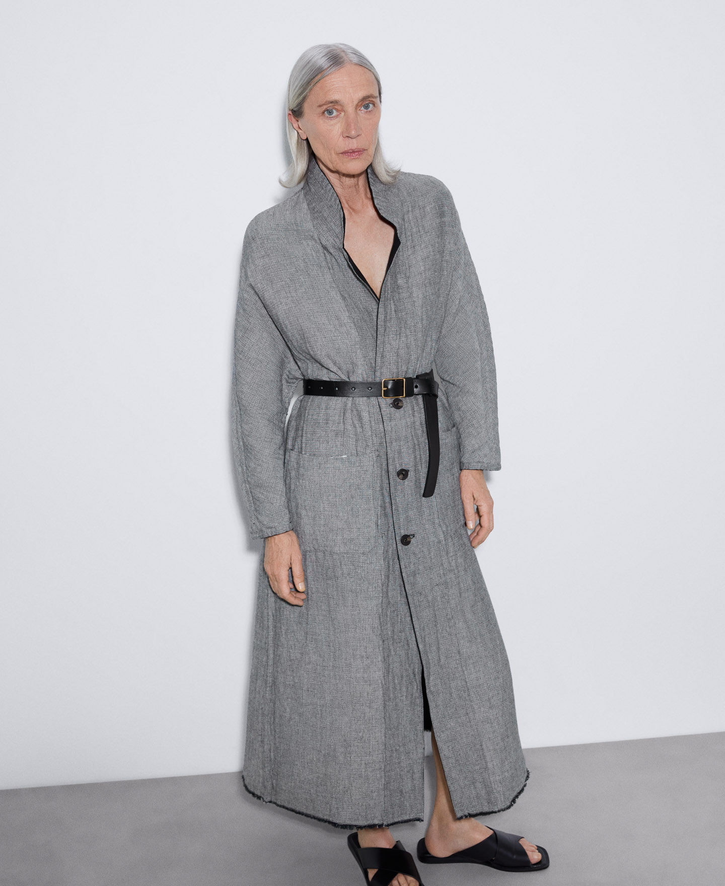 Morriña coat in cotton and linen image number 1
