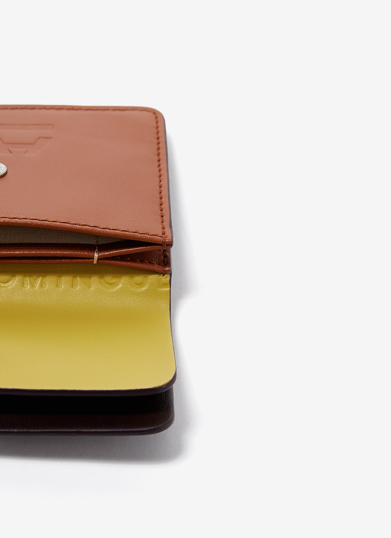 Tricolour bovine leather wallet image number 3