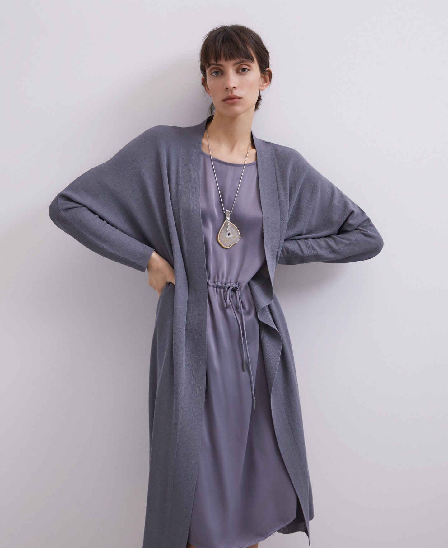 Bat sleeve long jacket image number 0