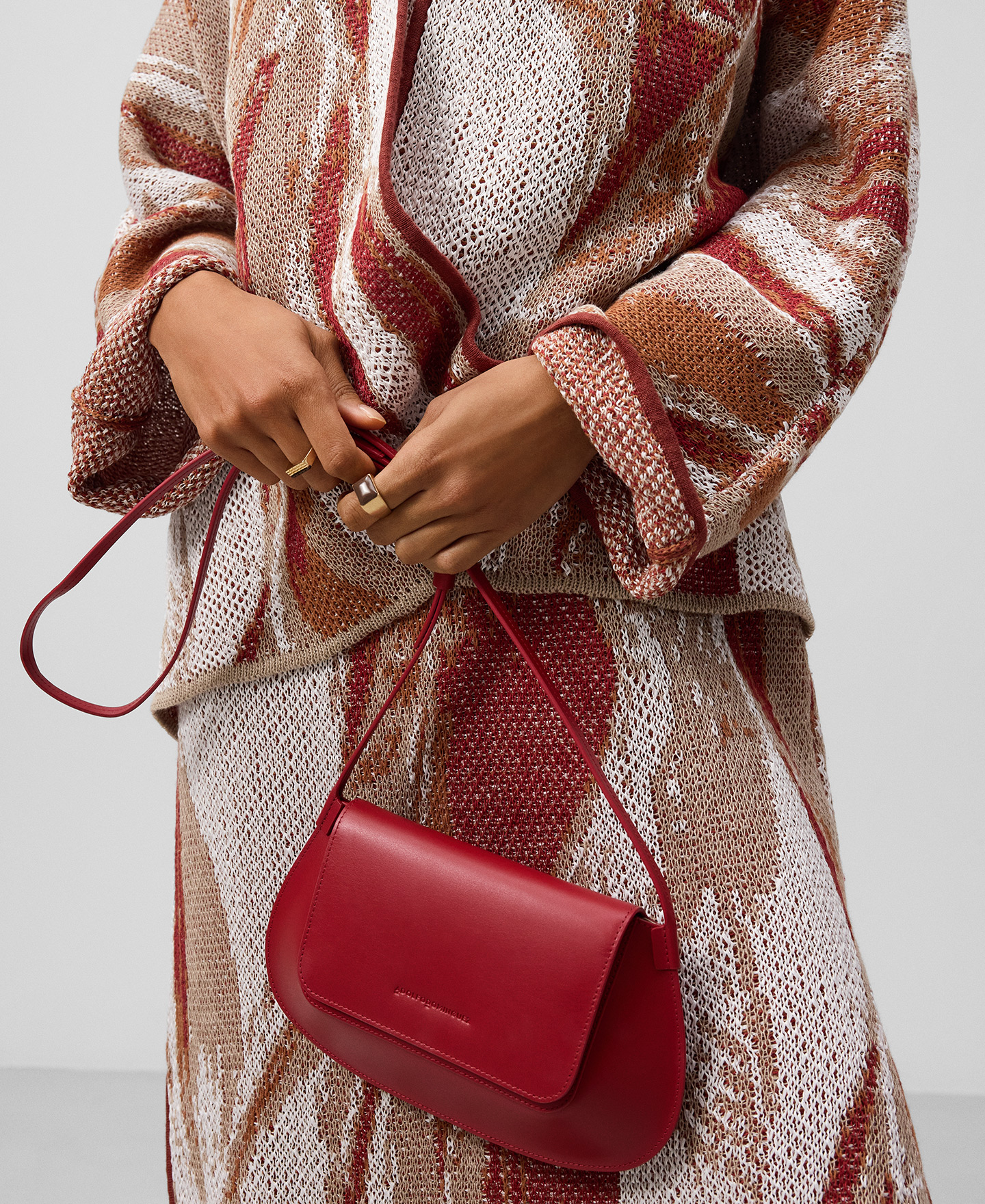 Vestido jacquard con lino mujer image number 3