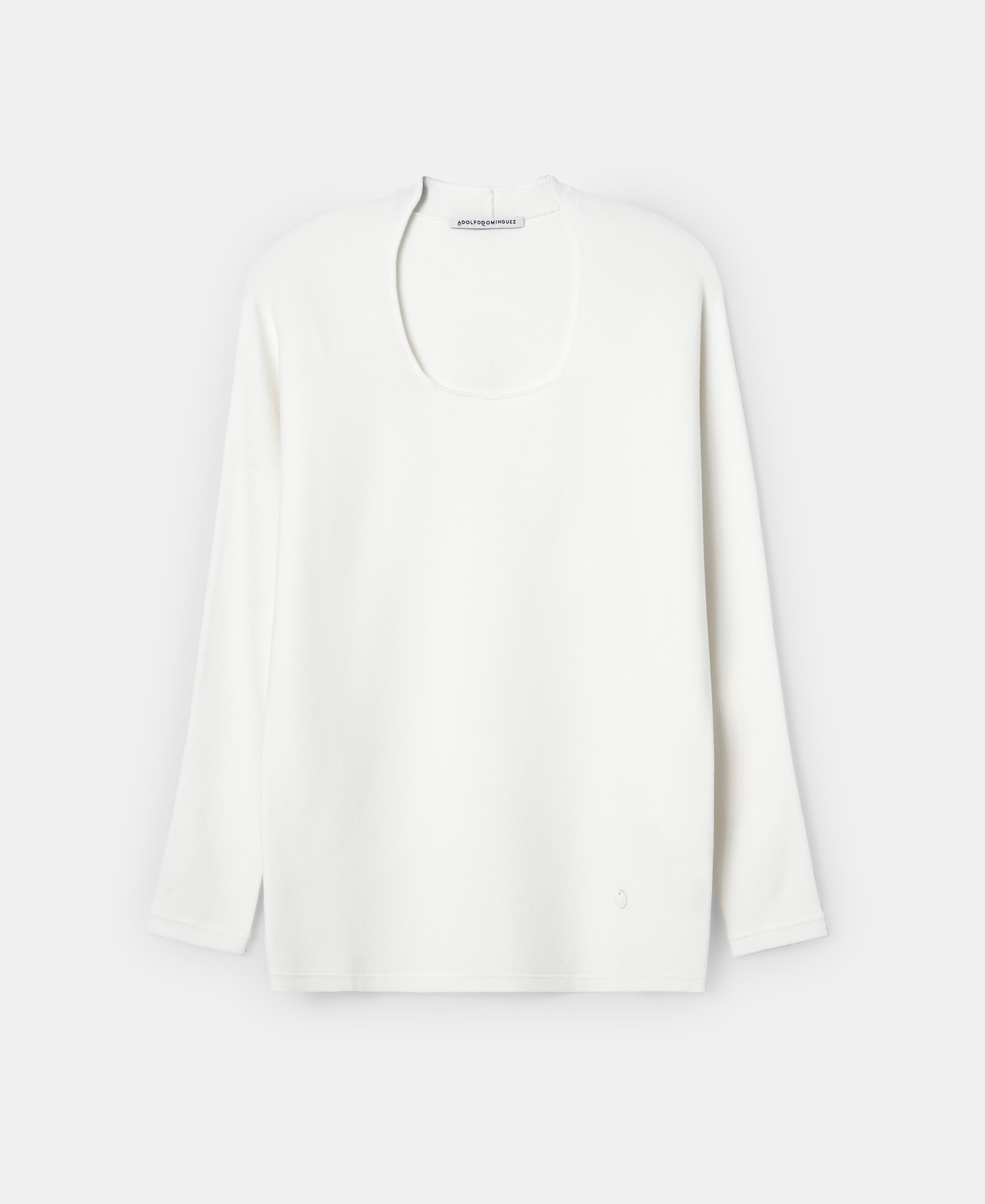 Fine sweater with squared neckline image number 4