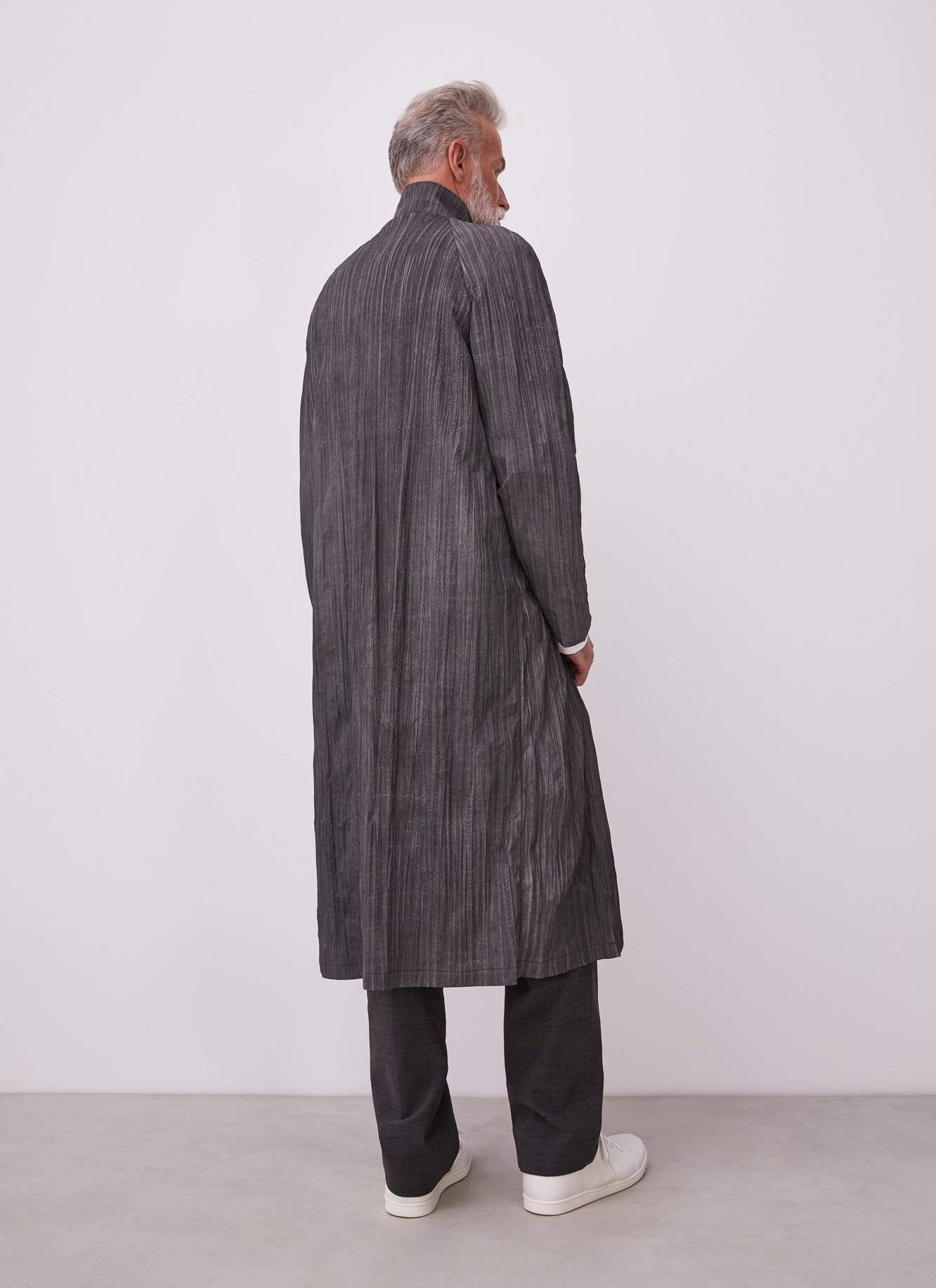 Crinkle coat with raised collar image number 2