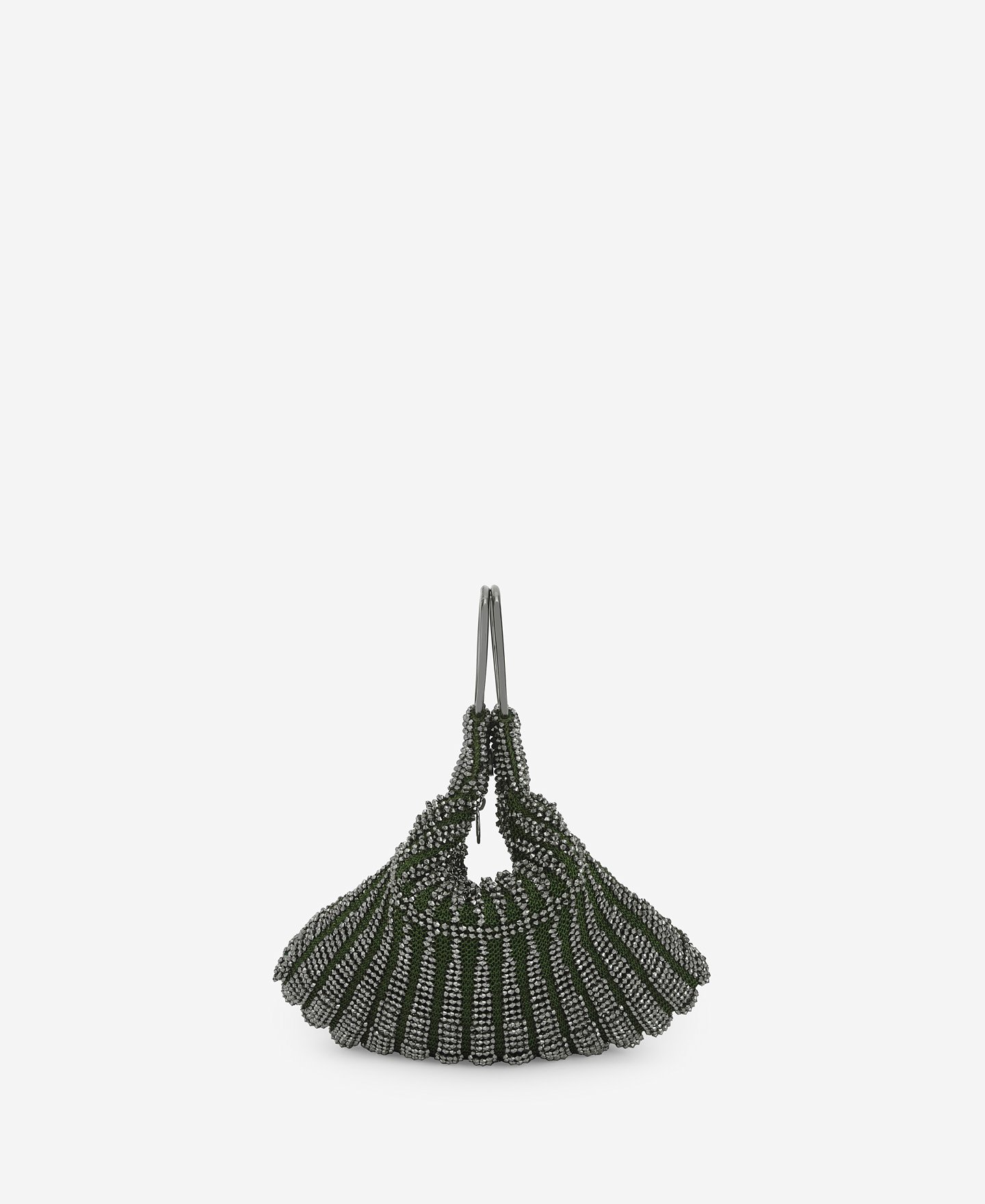 Bottle green clutch for women image number 0