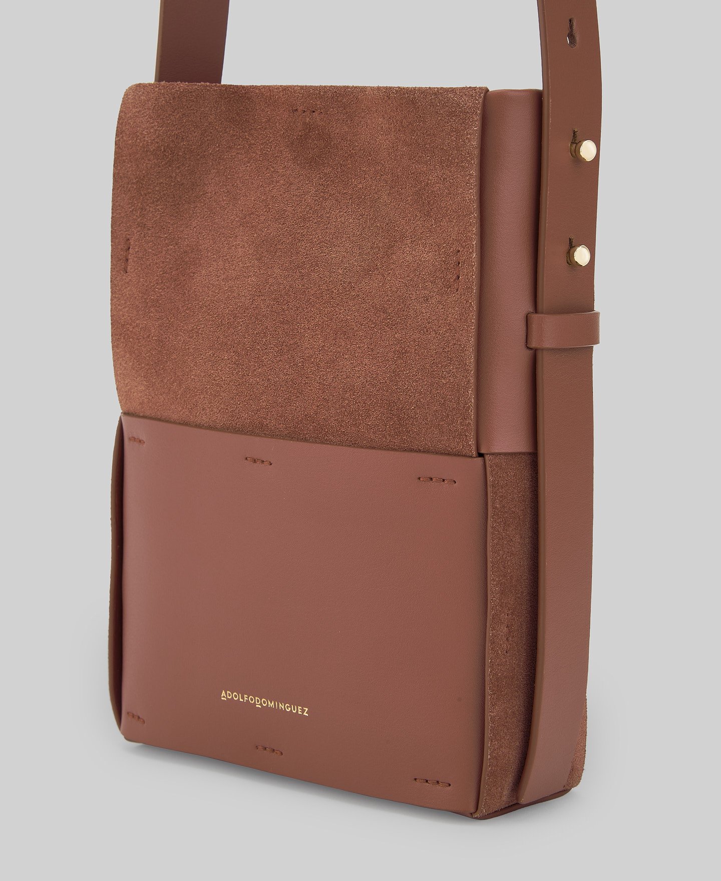 Mini hobo trenzado piel combinada mujer image number 2