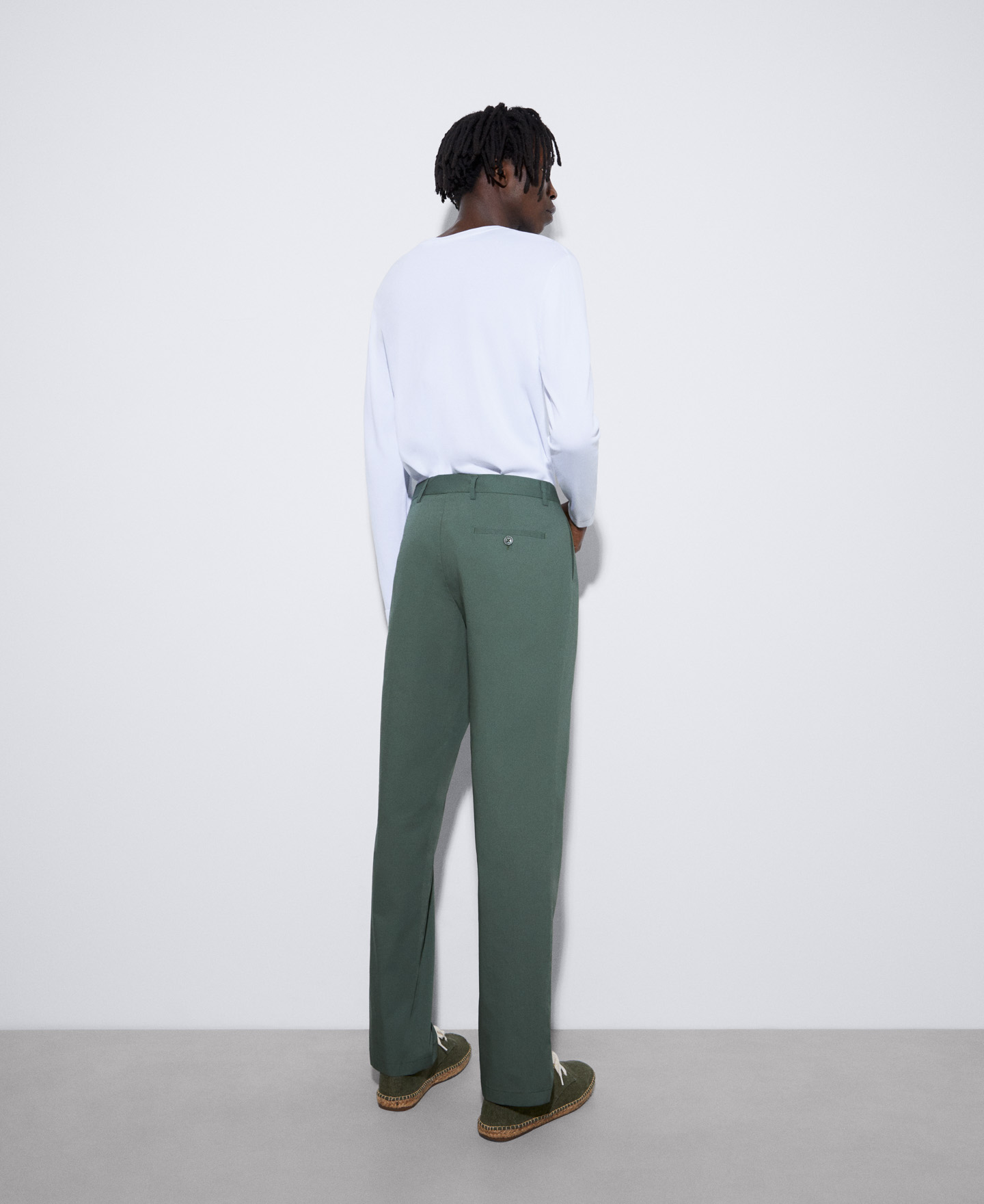 Straight trousers in cotton image number 2