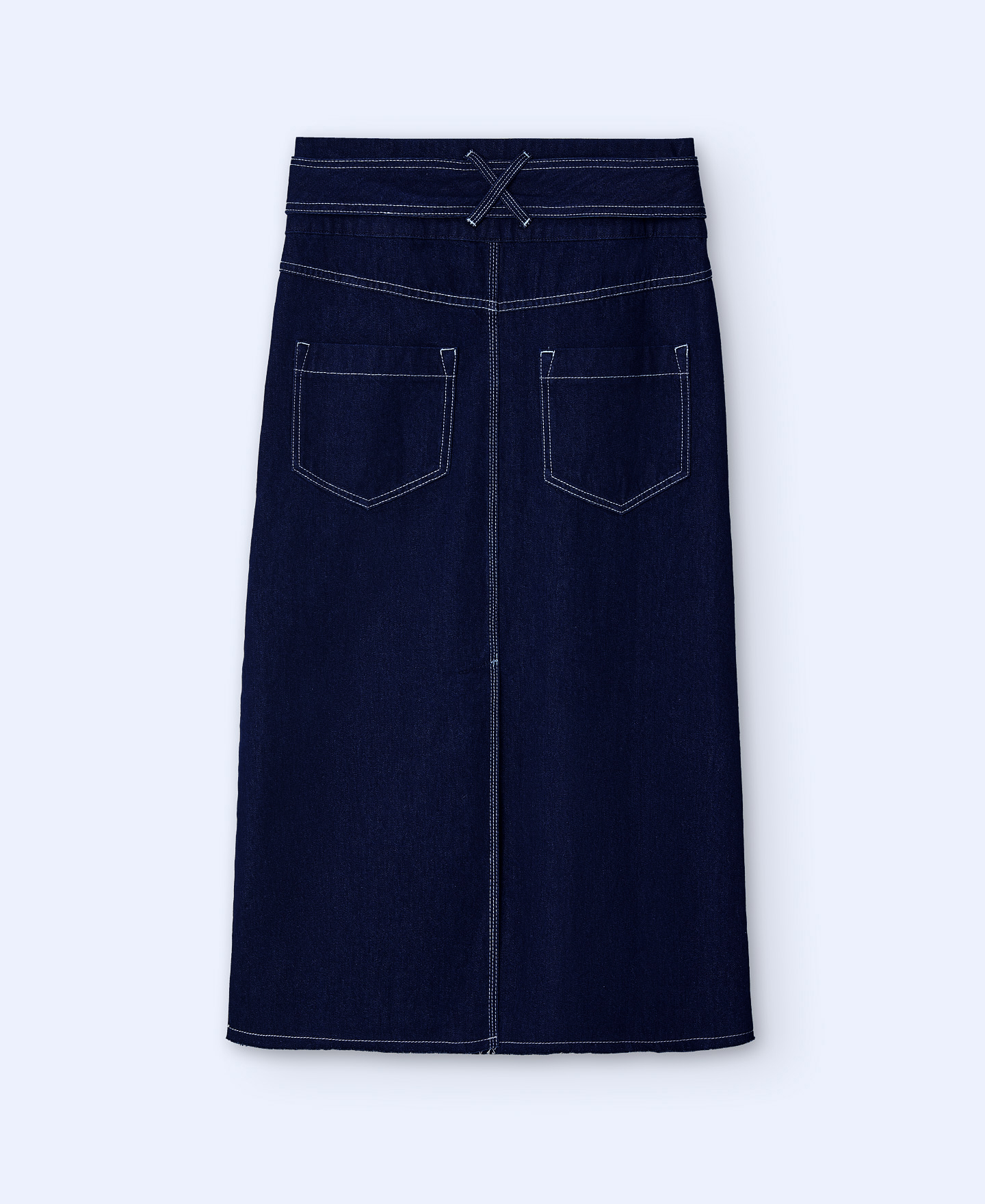 Midi denim skirt image number 5