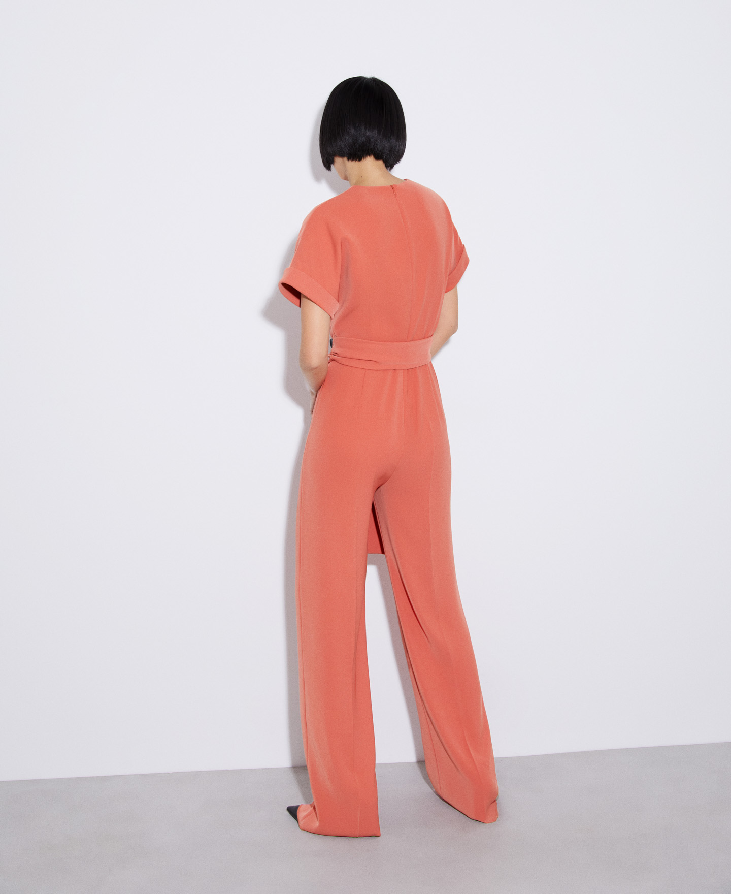 Recycled polyester crossover jumpsuit image number 2