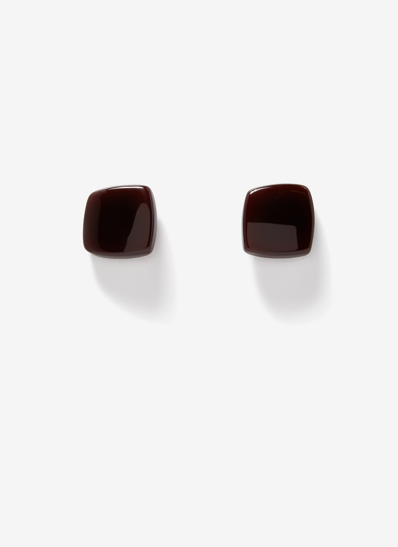 Resin quadrangular earrings image number 0