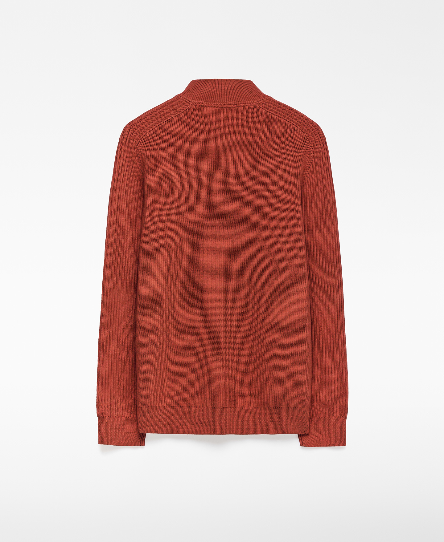 Zip-up perkins collar sweater man image number 5